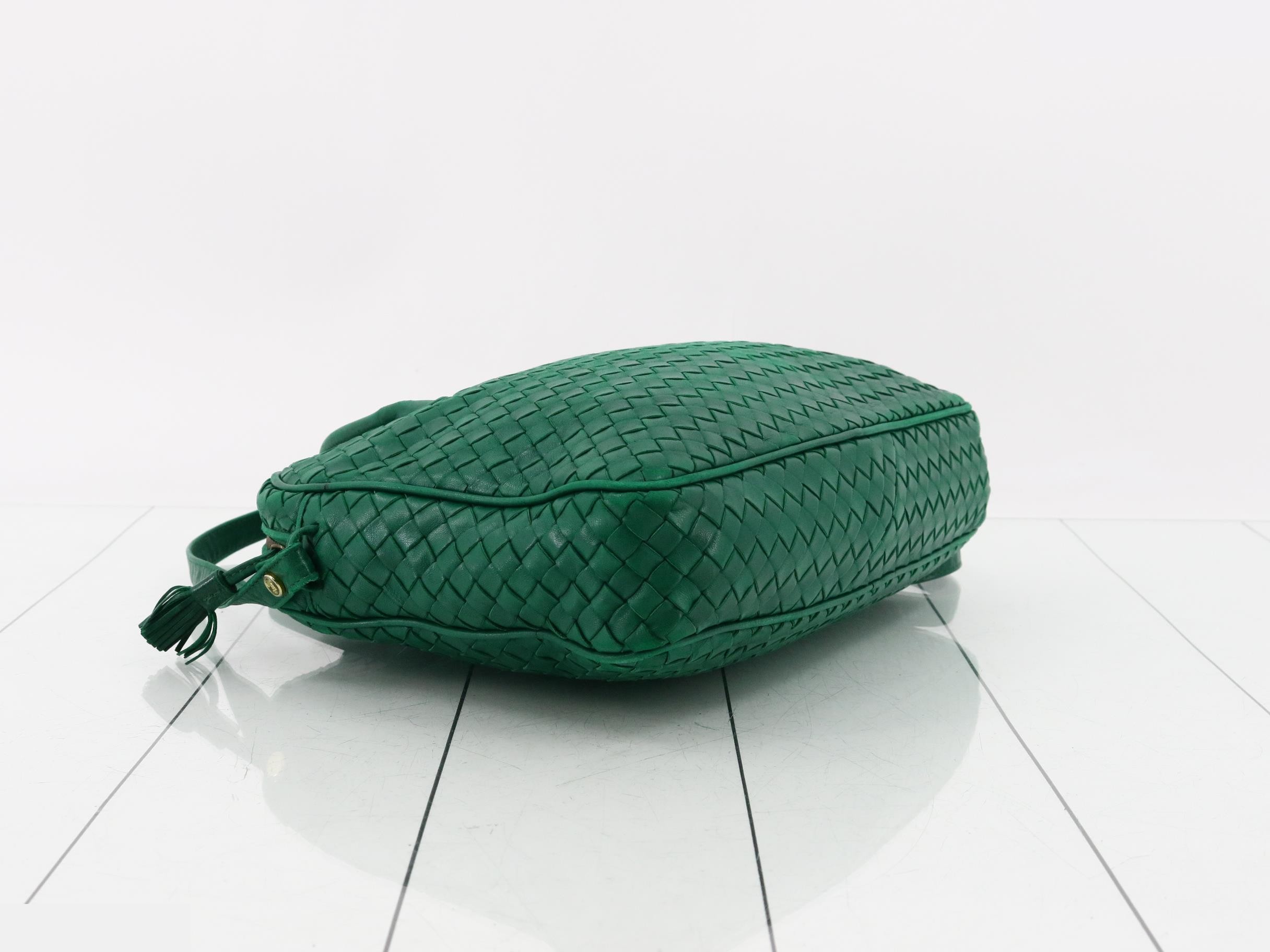 Intrecciato (Bag) - 2-Way Bag with Long Strap - Green — view 5