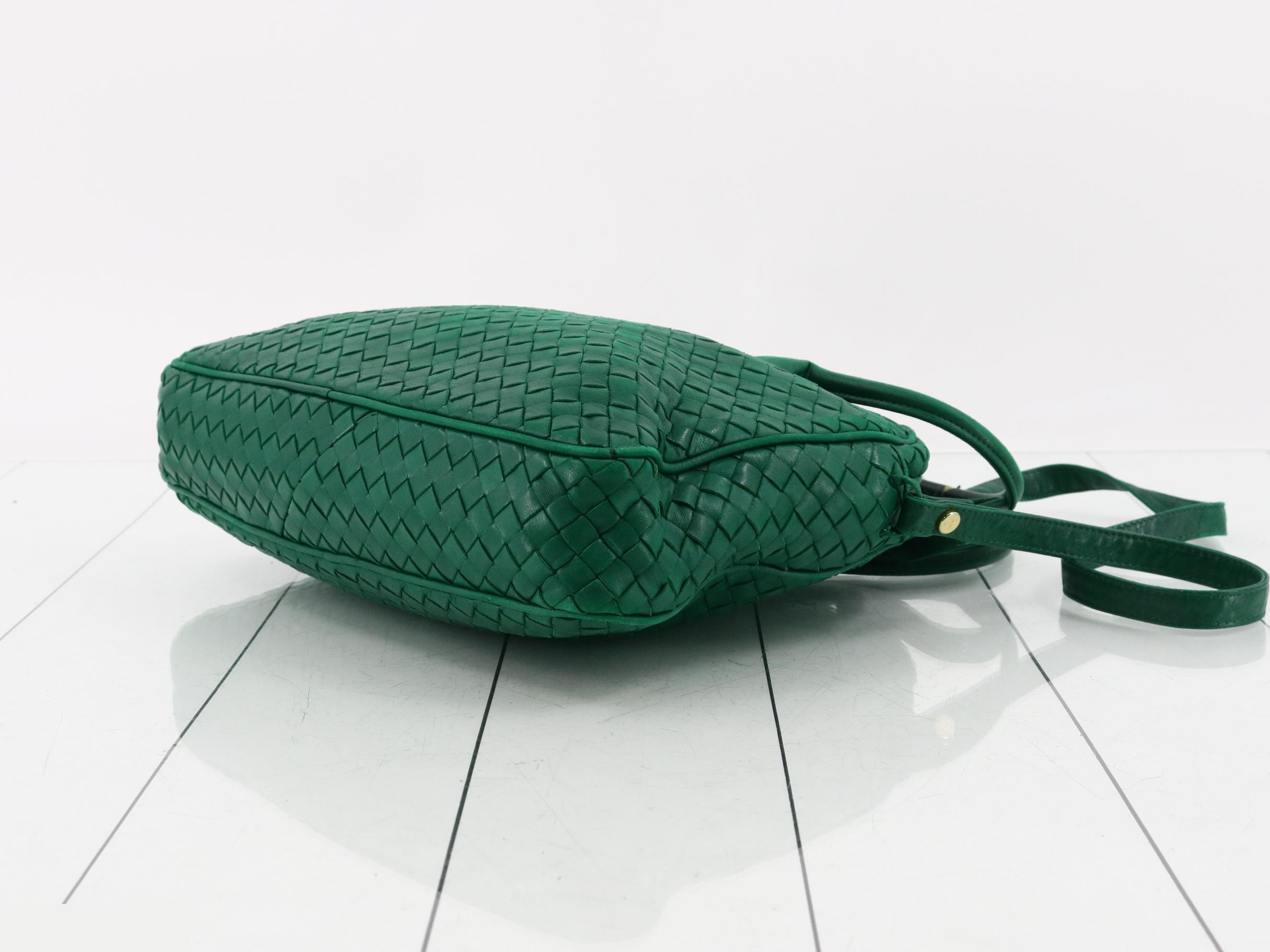 Intrecciato (Bag) - 2-Way Bag with Long Strap - Green — view 6