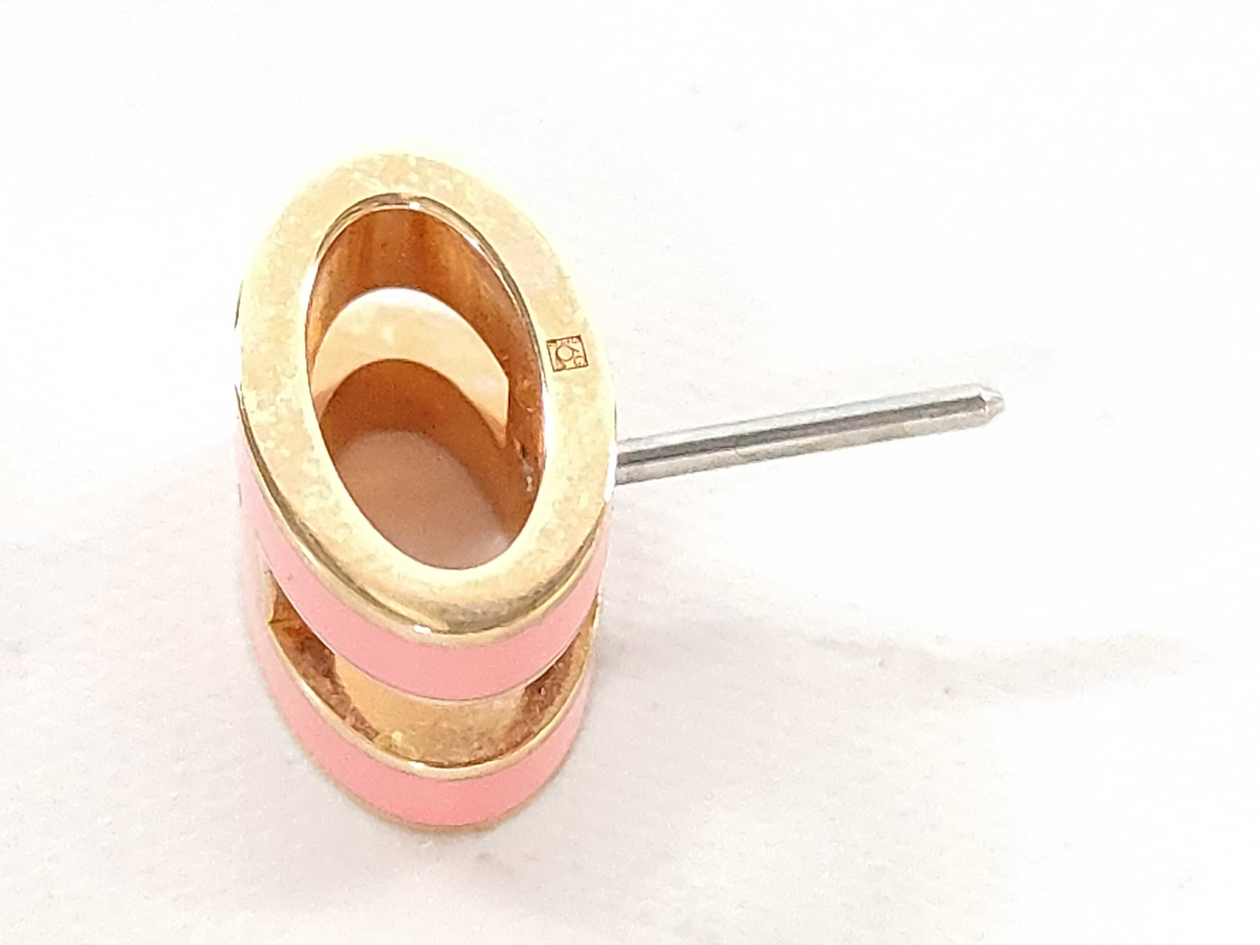 Pink GP Hardware Pop H Earrings — view 4