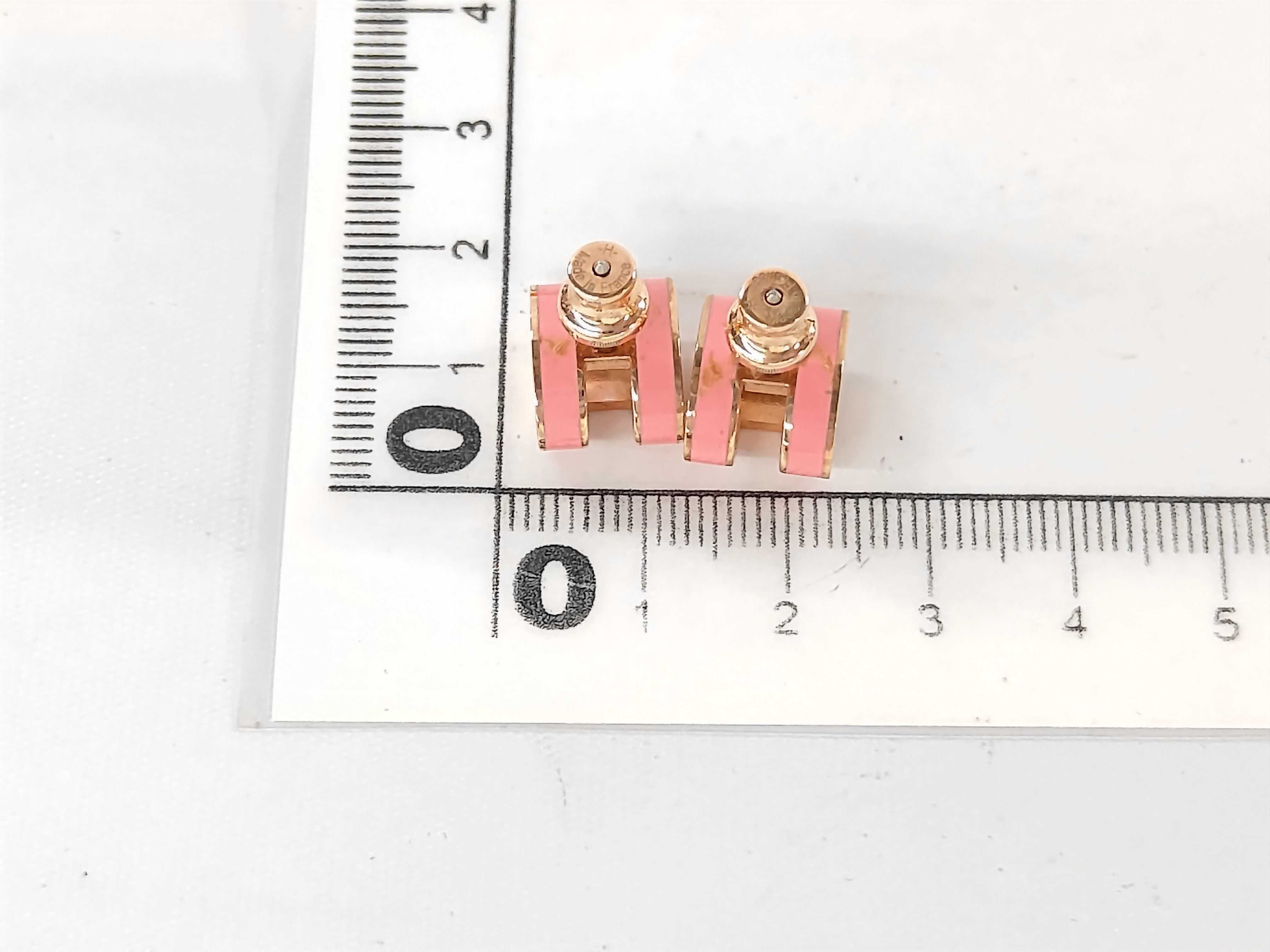 Pink GP Hardware Pop H Earrings — view 7