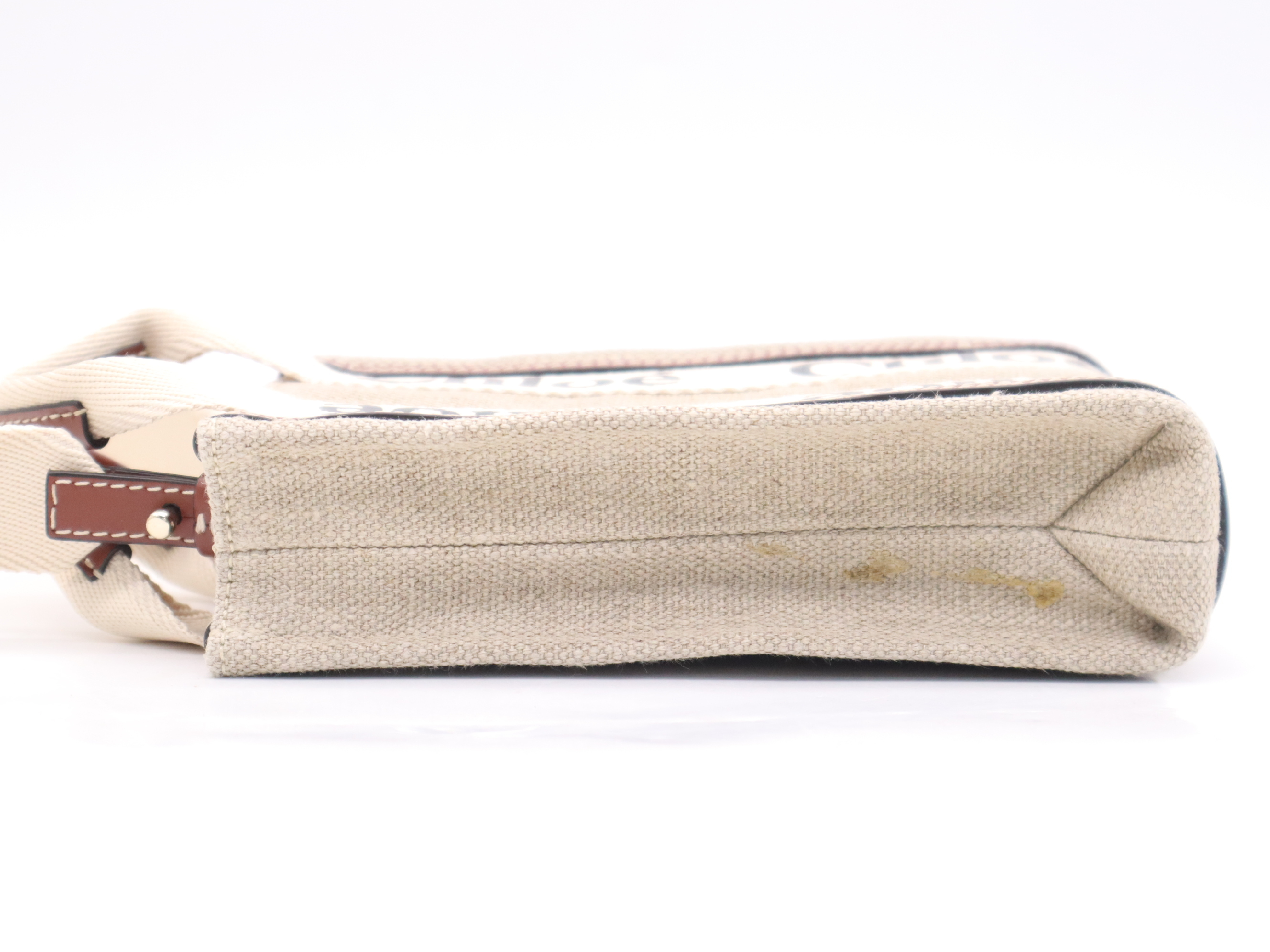 CHC24AP243 I26 Woody North-South Handbag, Beige, Gold Hardware, with Shoulder Strap and Dust Bag. — view 3