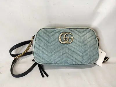 GG Denim Shoulder Bag