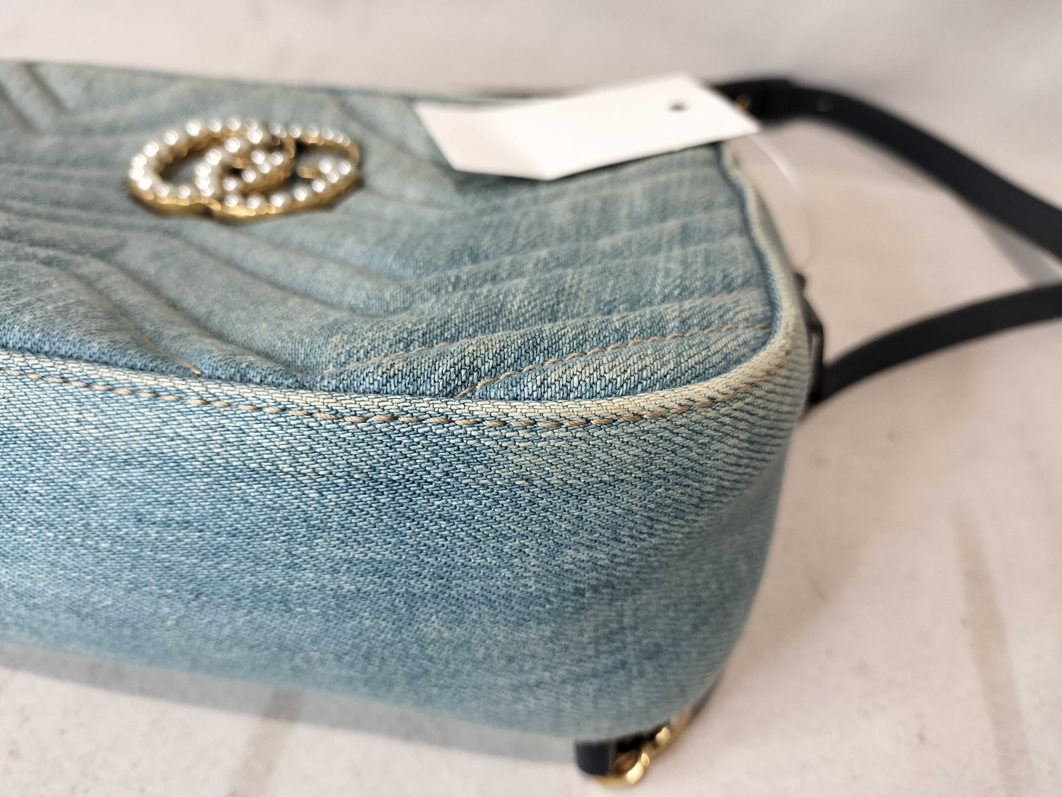 GG Denim Shoulder Bag — view 7
