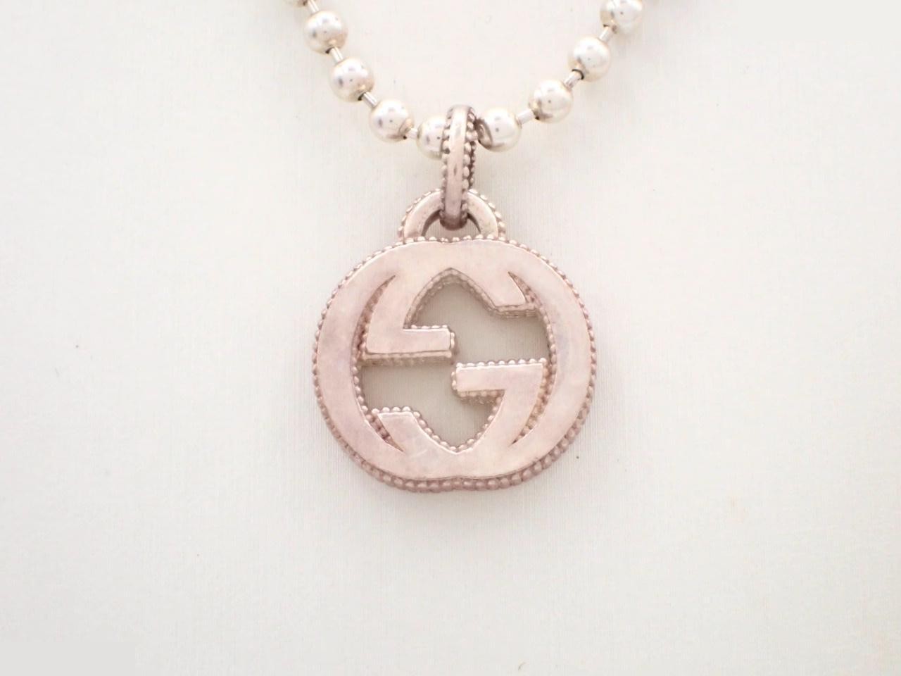 Interlocking G Necklace, 925 Sterling Silver, 15.6g, Chain approx. 43cm