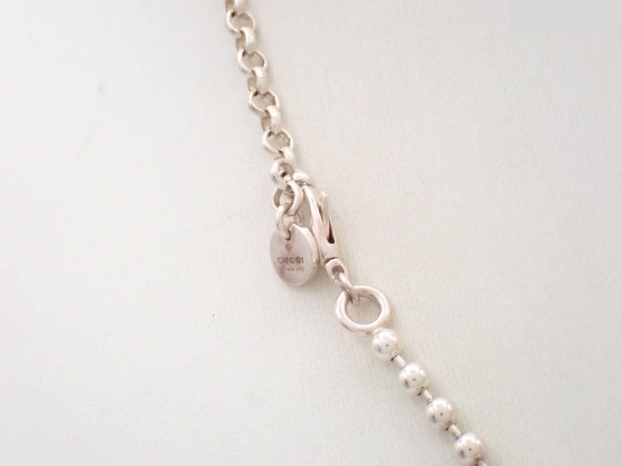 Interlocking G Necklace, 925 Sterling Silver, 15.6g, Chain approx. 43cm — view 2