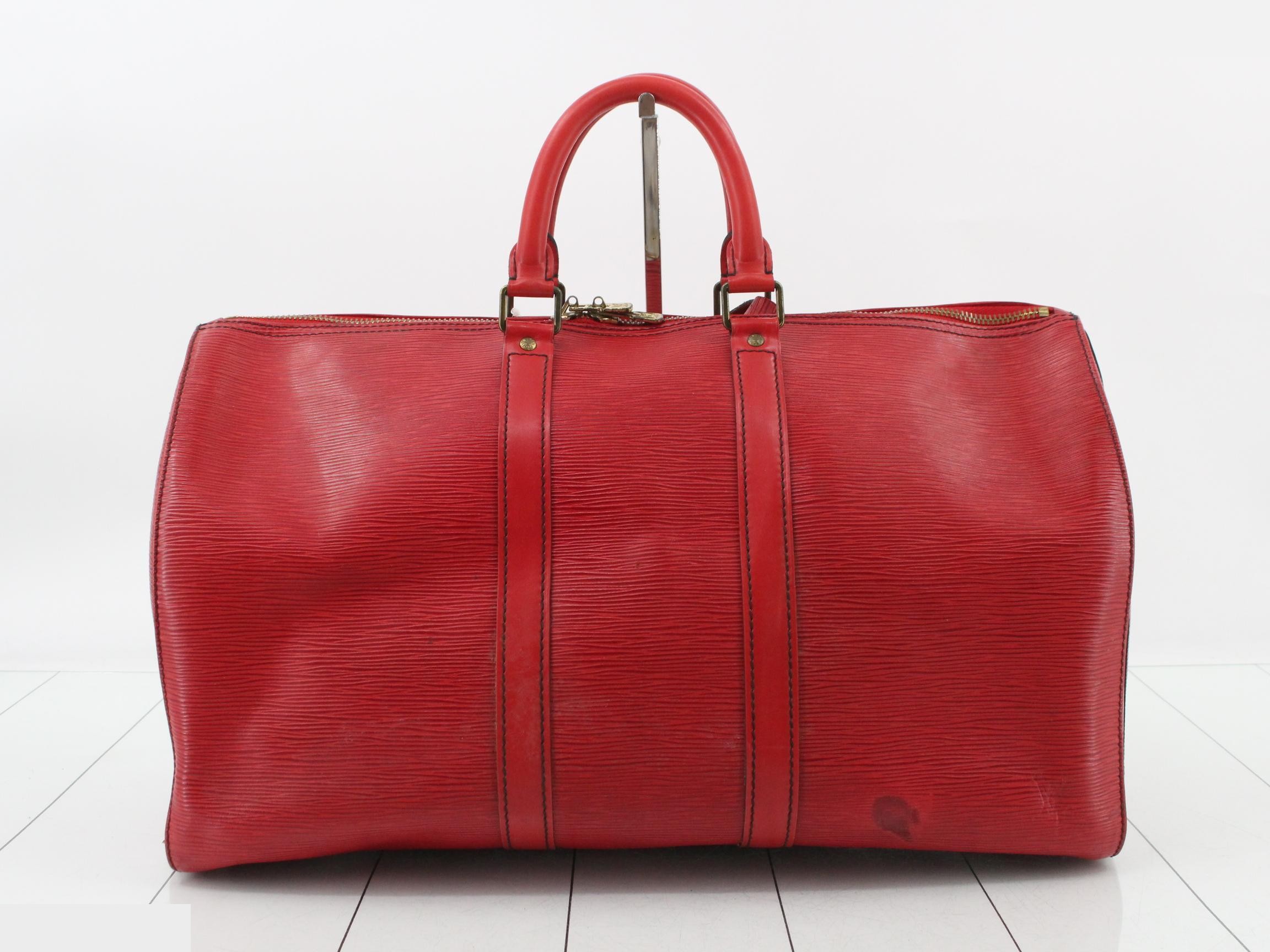 LV M42967 Epi Keepall Boston Bag — view 2