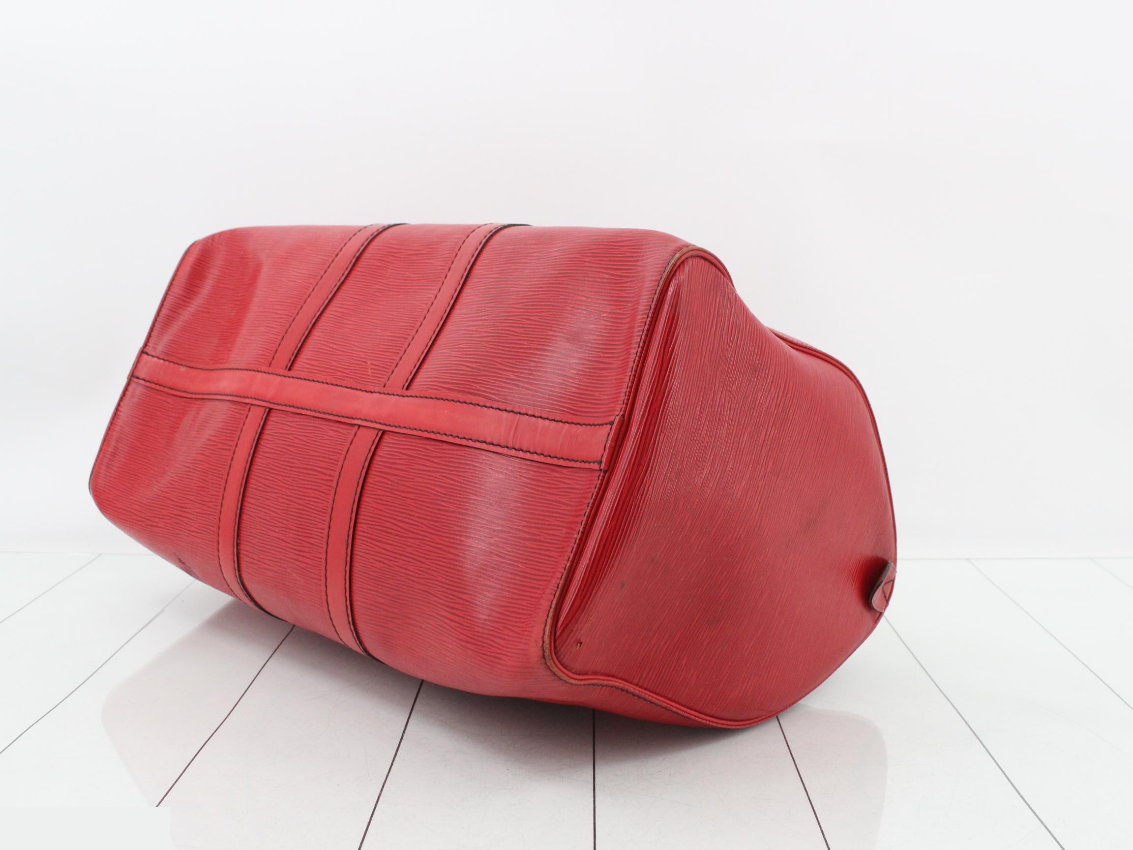 LV M42967 Epi Keepall Boston Bag — view 6