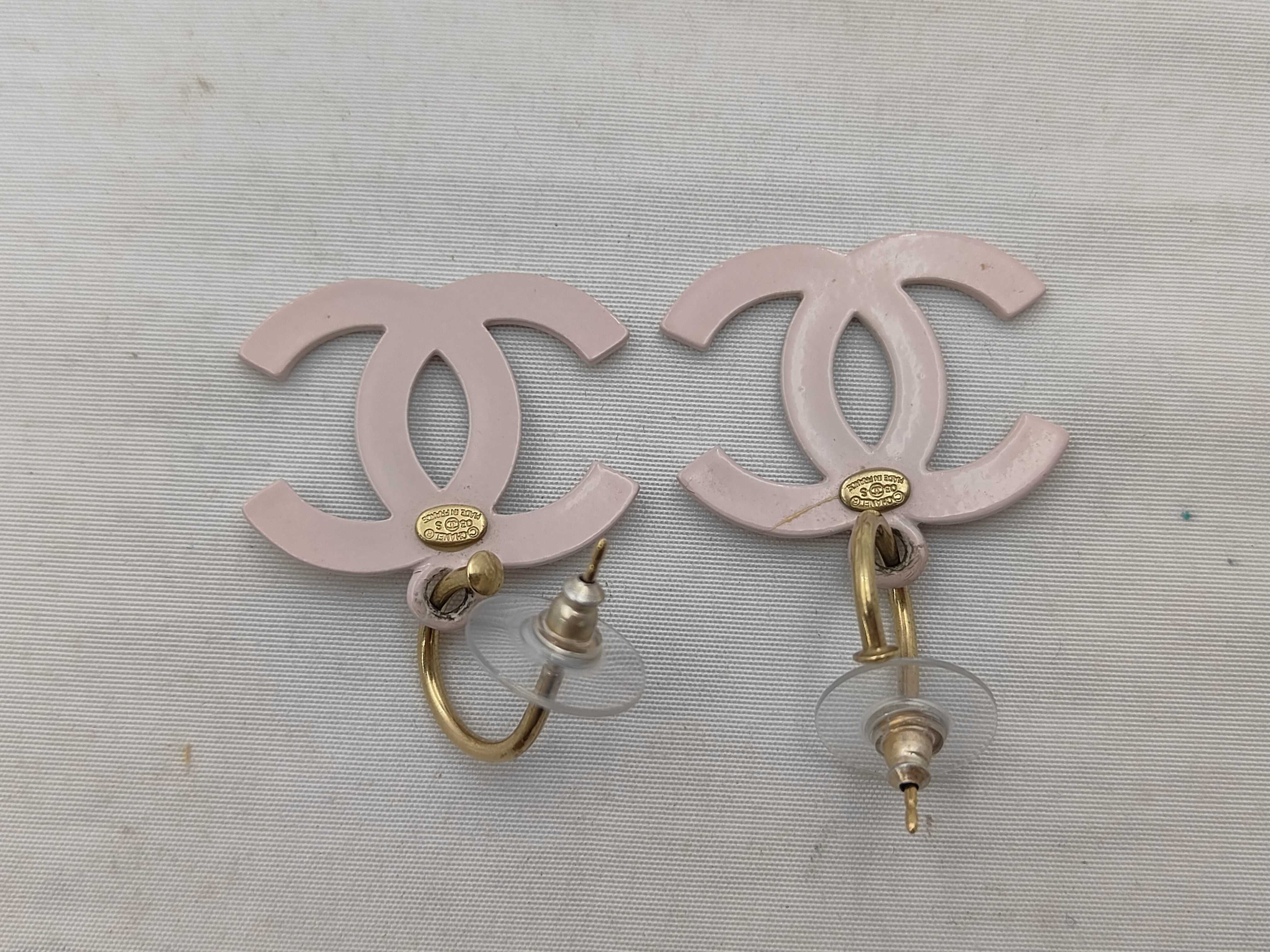 hoop earrings, large Coco logo, gold, 03S earrings — view 2