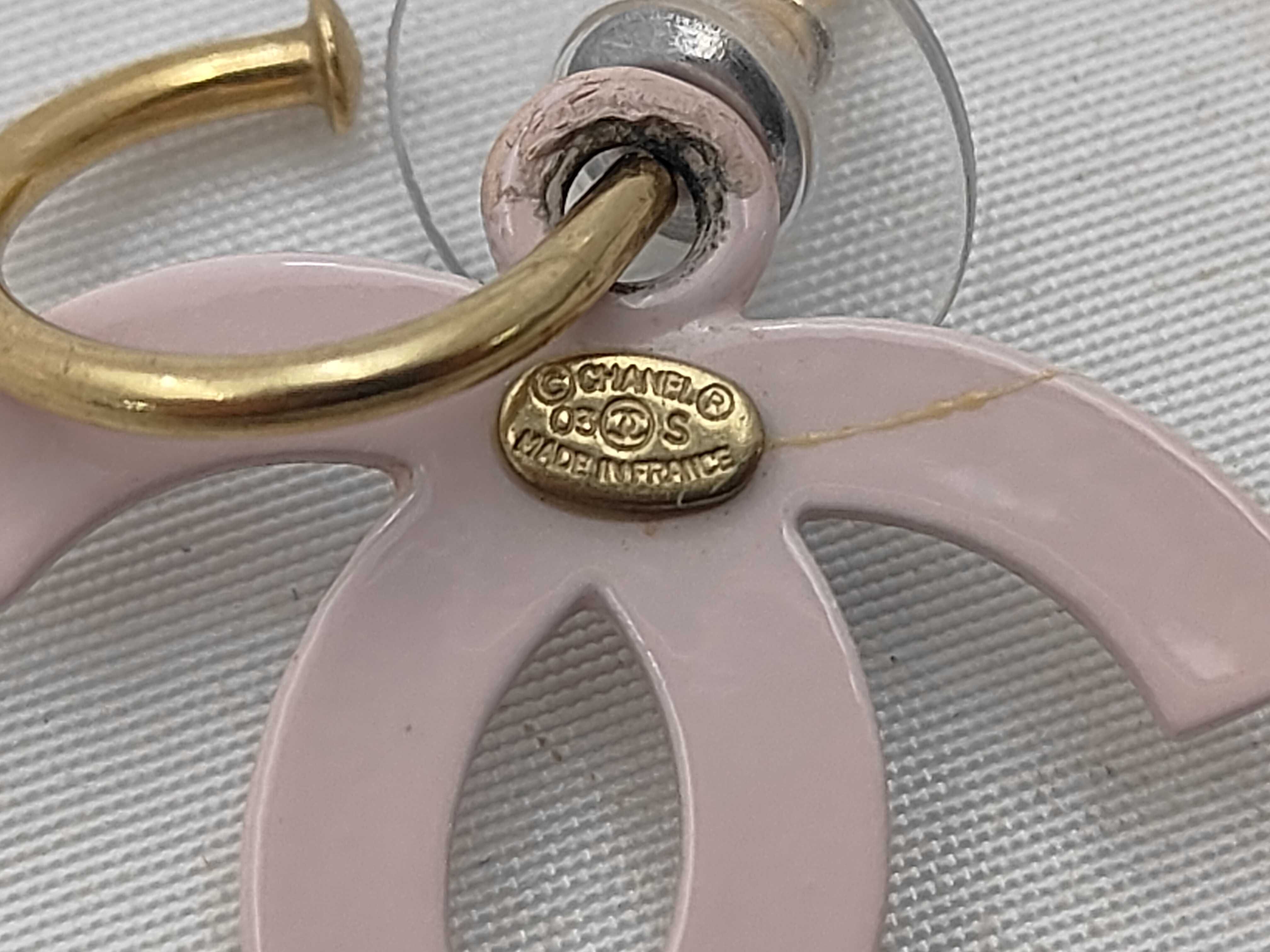hoop earrings, large Coco logo, gold, 03S earrings — view 5
