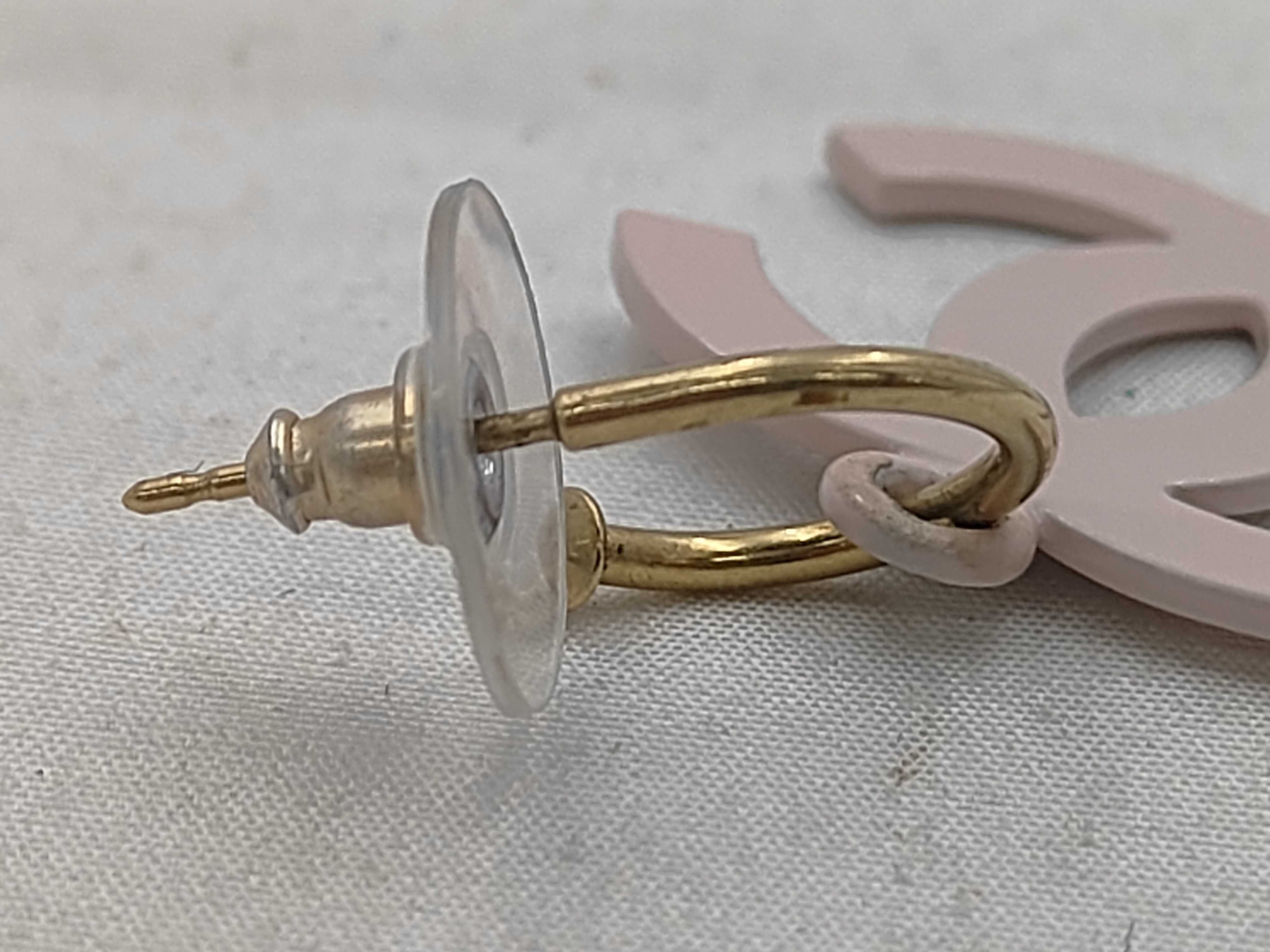 hoop earrings, large Coco logo, gold, 03S earrings — view 6