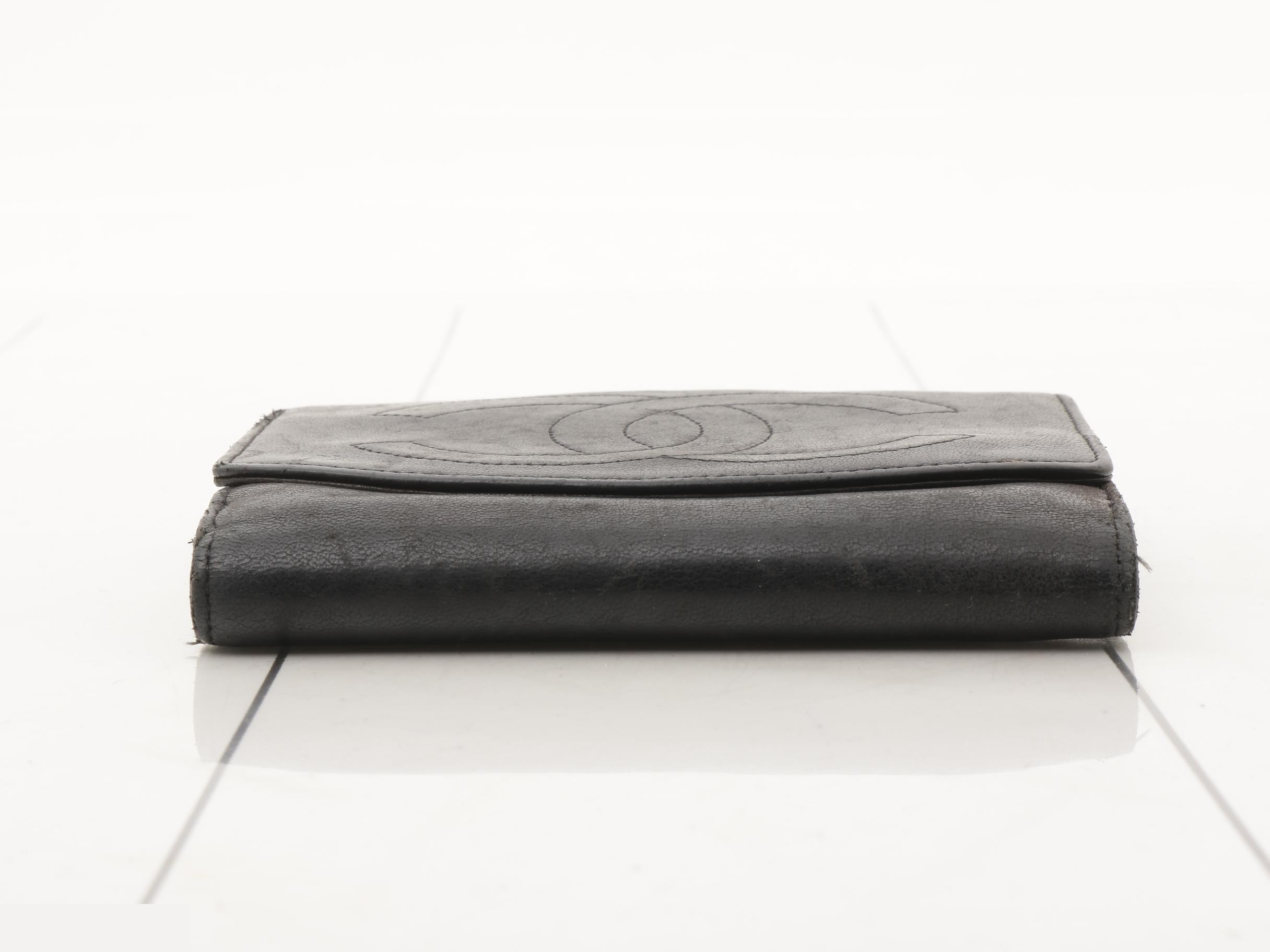 Leather Coco Mark Tri-fold Wallet — view 3