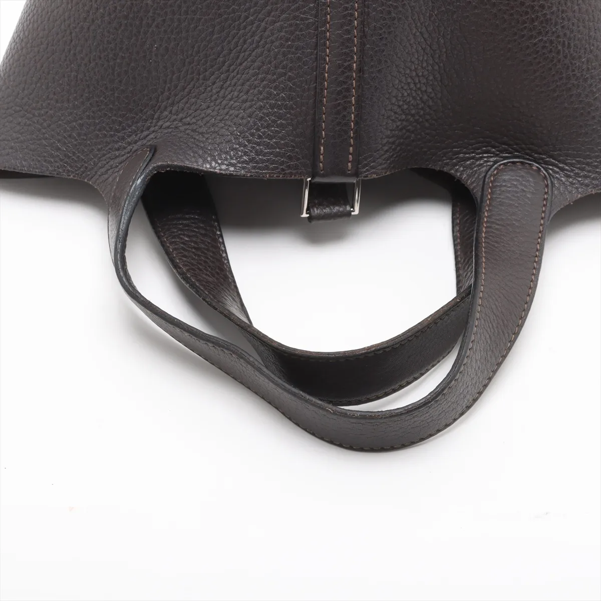 Picotin Lock 18 PM Taurillon Clemence Brown Silver hardware M:2009 — view 5