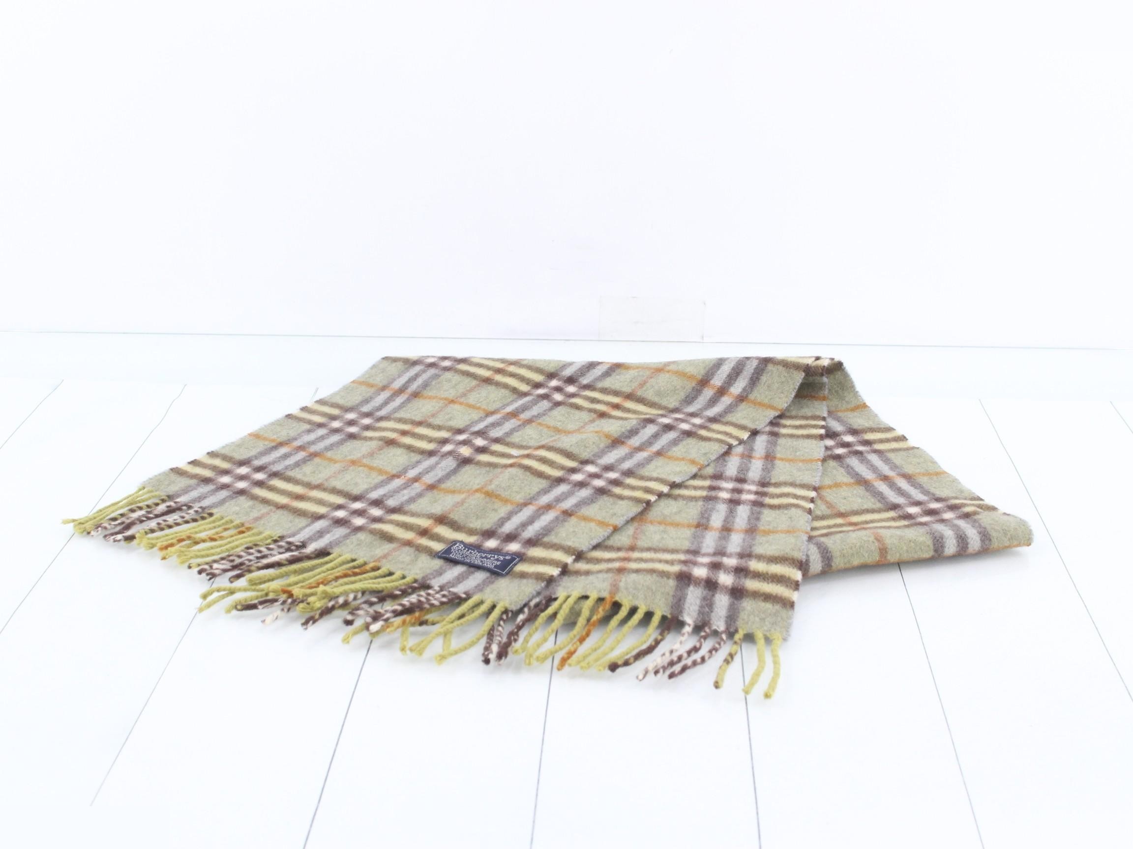 100% Cashmere Scarf, Green — view 2