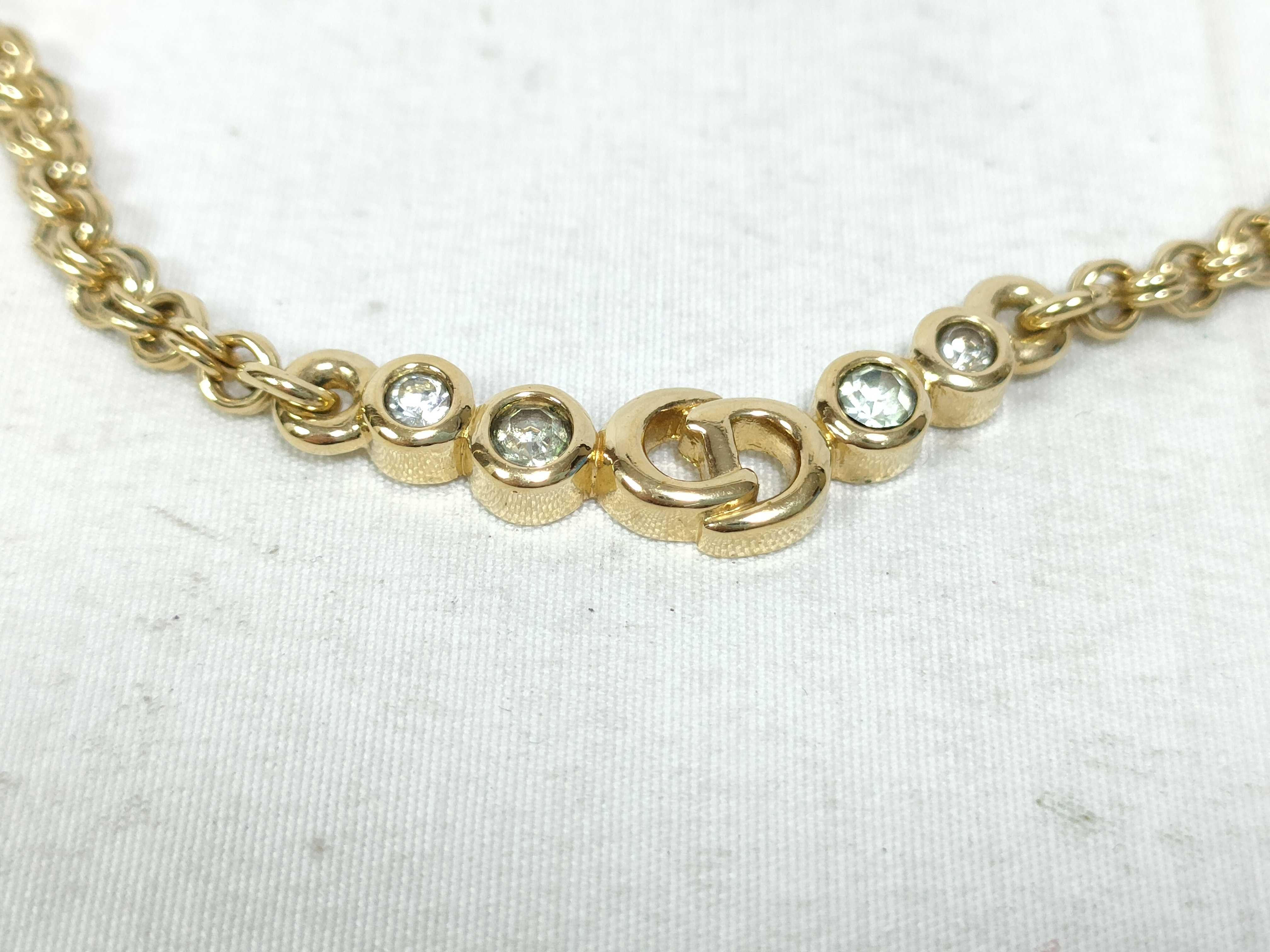 CD 4P Rhinestone Necklace — view 2