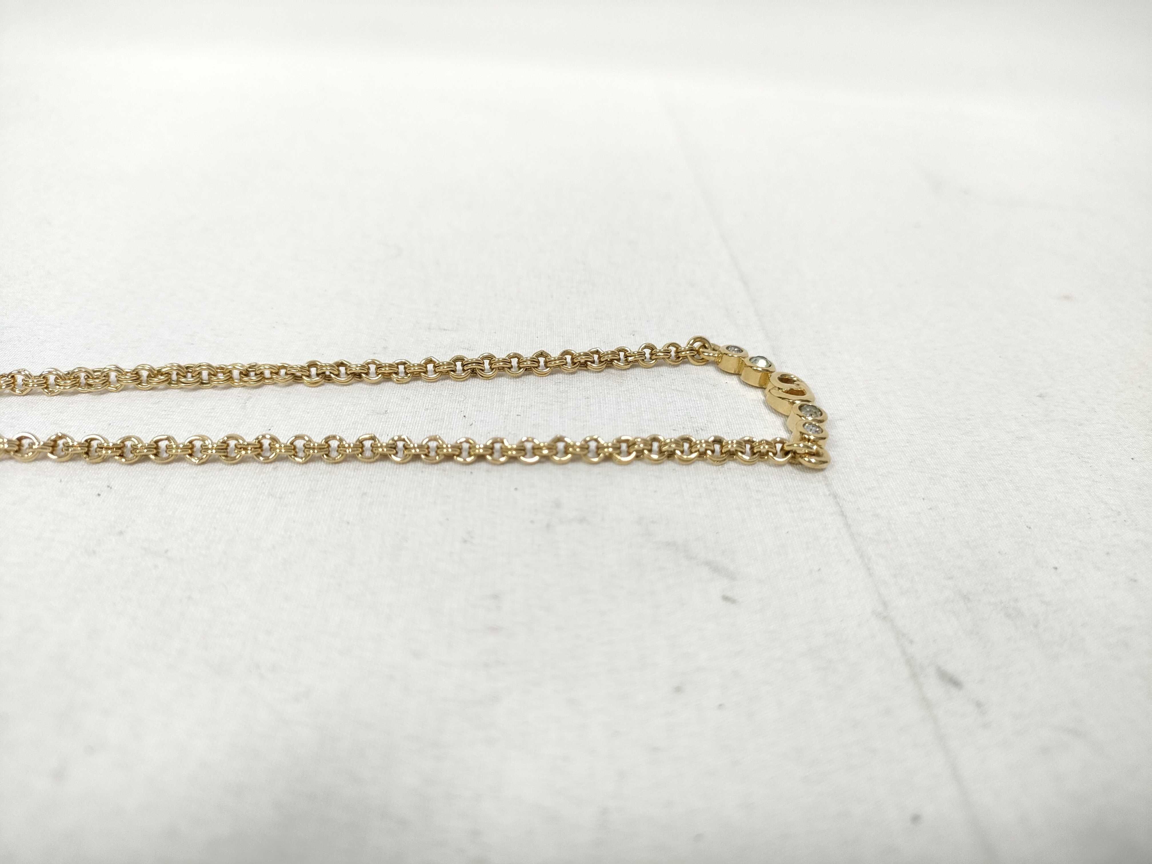 CD 4P Rhinestone Necklace — view 4