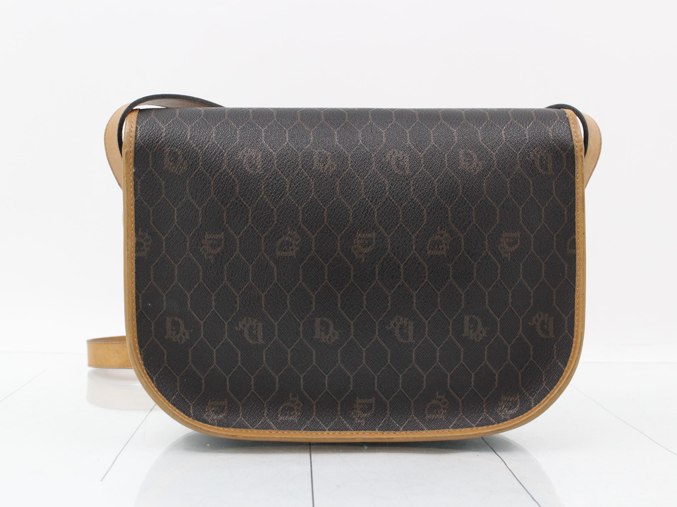Honeycomb crossbody PVC/leather beige/brown — view 2