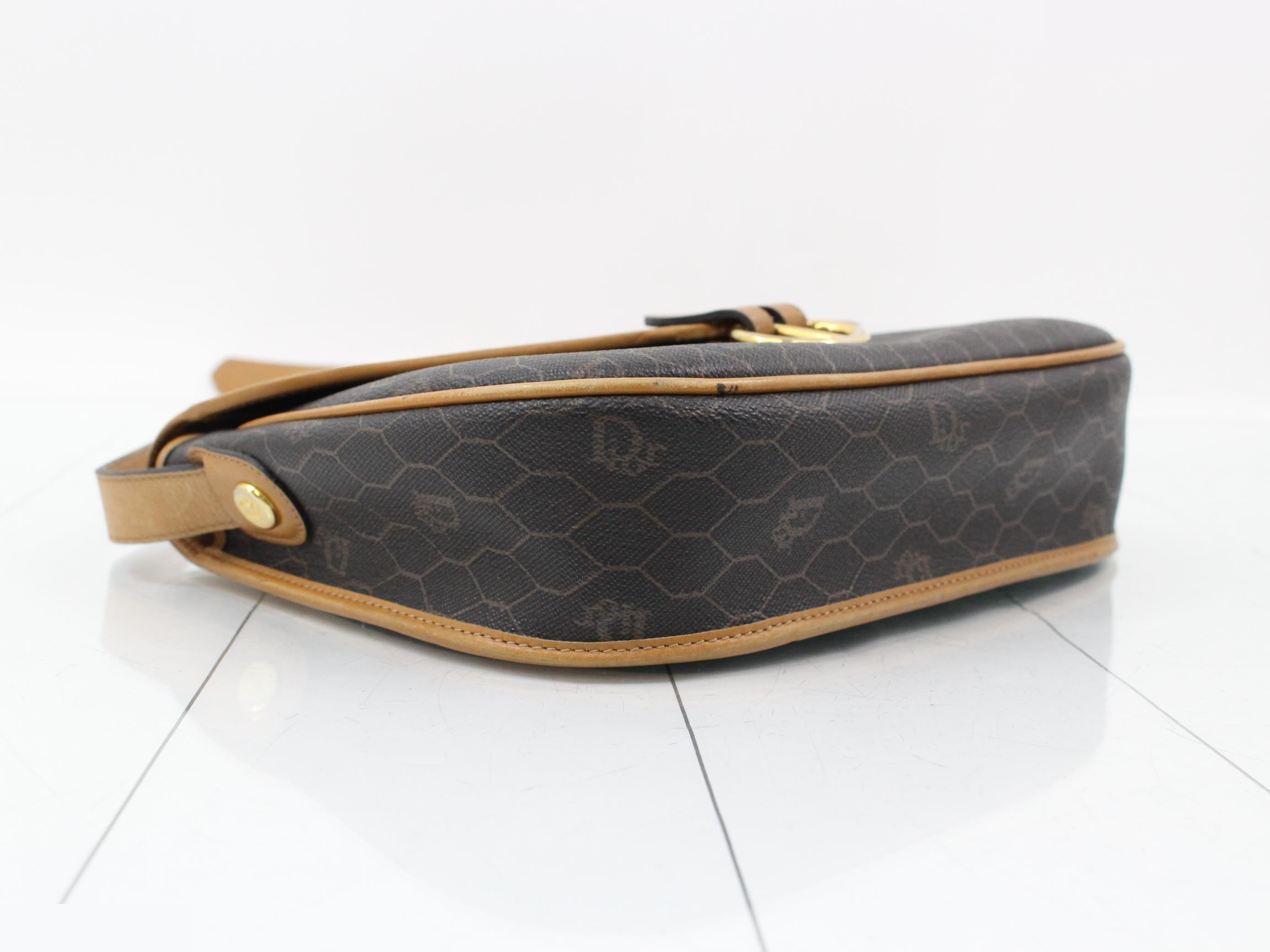 Honeycomb crossbody PVC/leather beige/brown — view 5