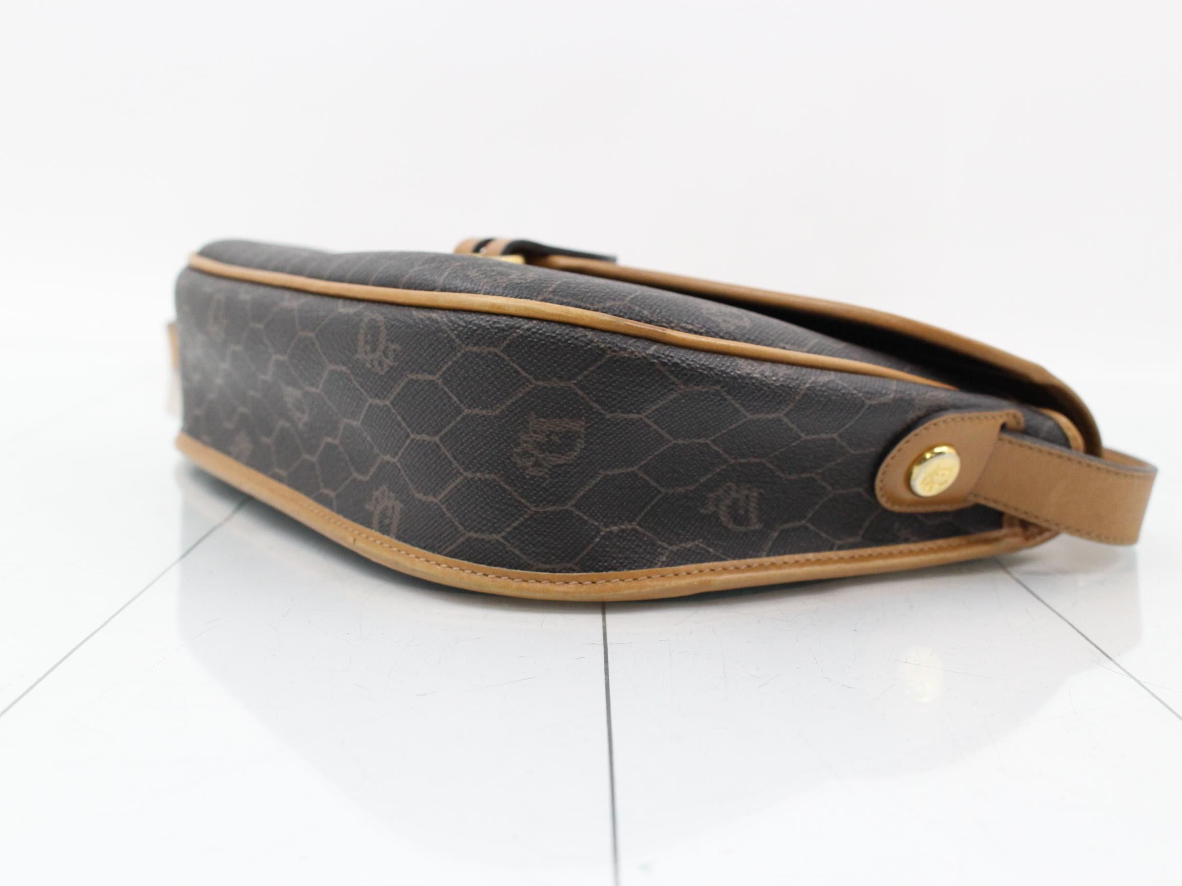Honeycomb crossbody PVC/leather beige/brown — view 6