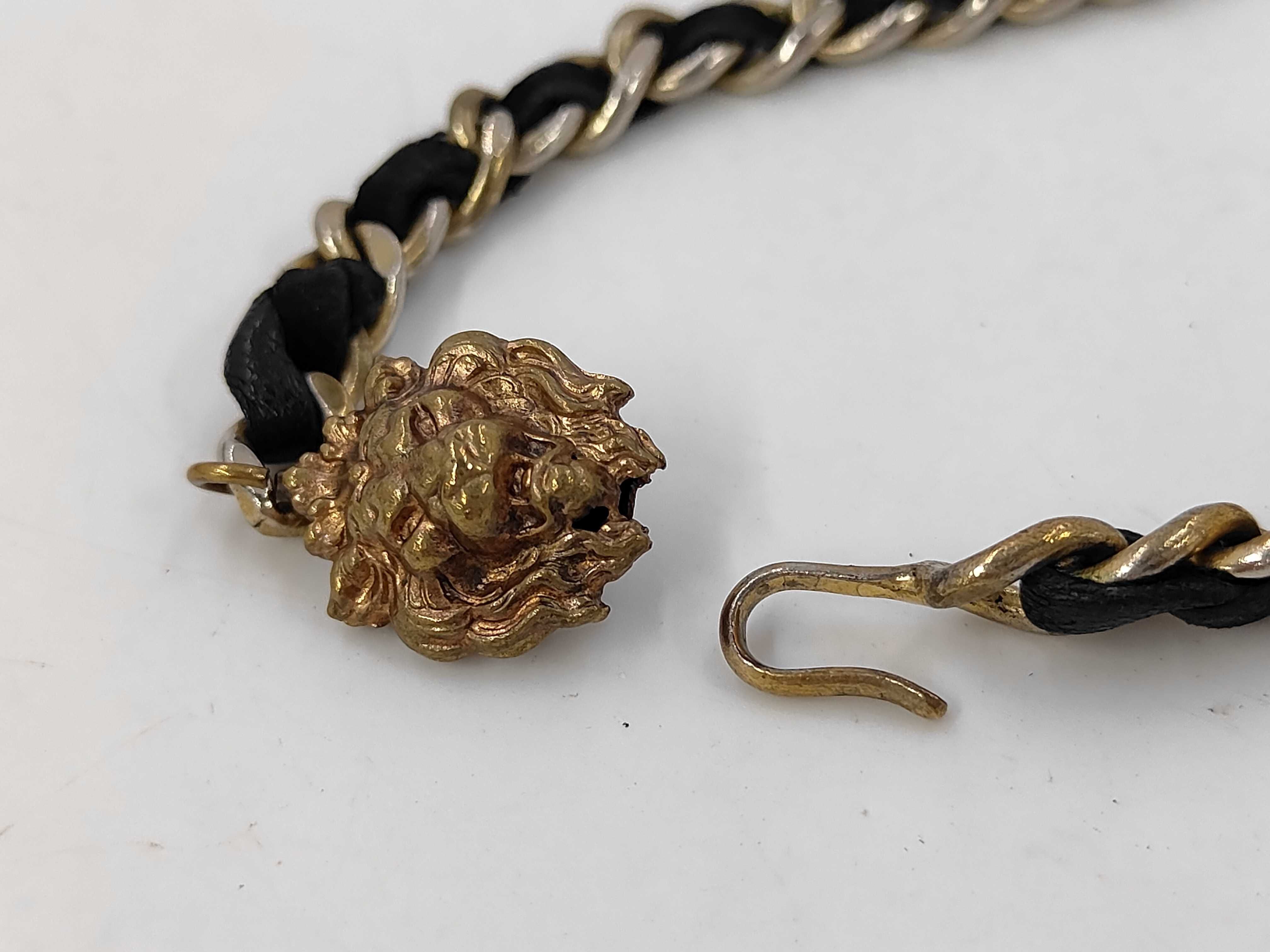 Chain Belt with Lion Motif, Vintage Strap — view 3