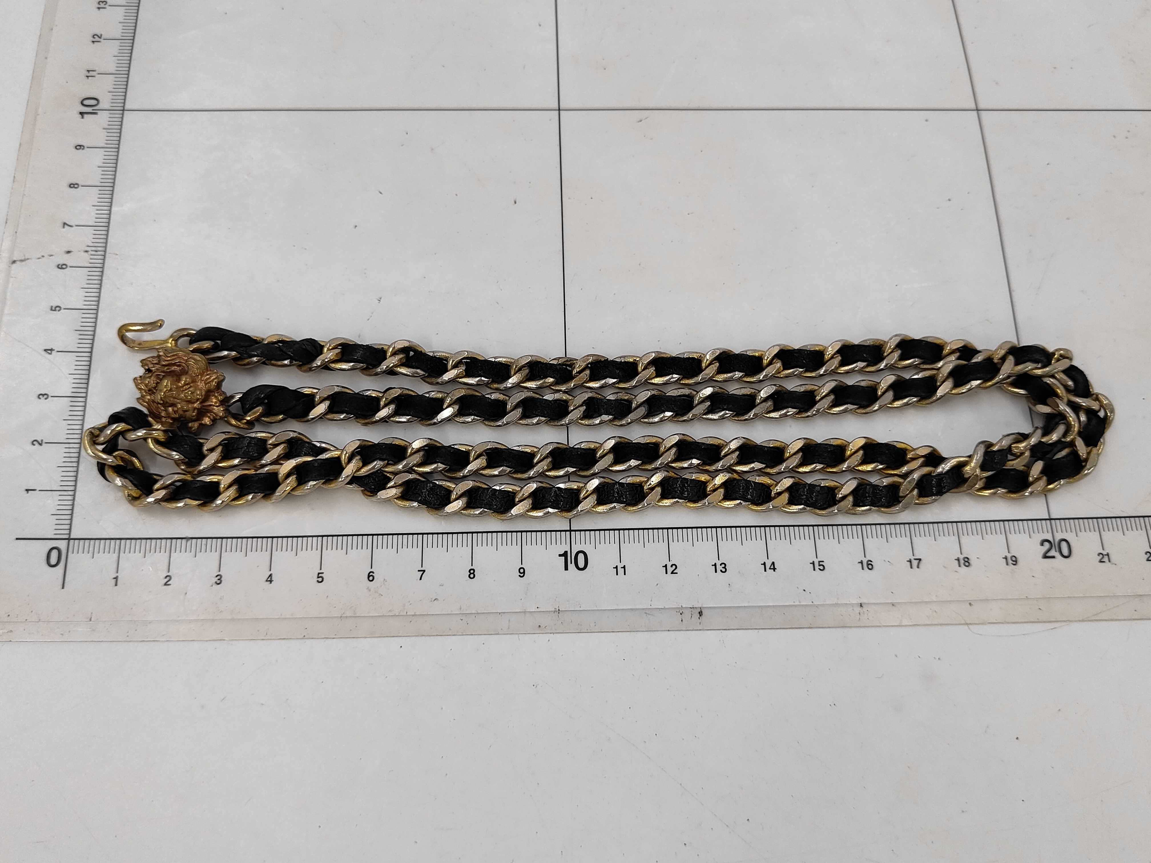 Chain Belt with Lion Motif, Vintage Strap — view 6