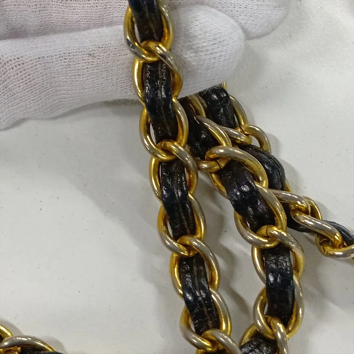 Matelassé Lambskin Chain Shoulder Bag with Fringe, Black with Gold Hardware, Item Number 1290836 (Serial Number 1), Aftermarket Repairs. — view 11