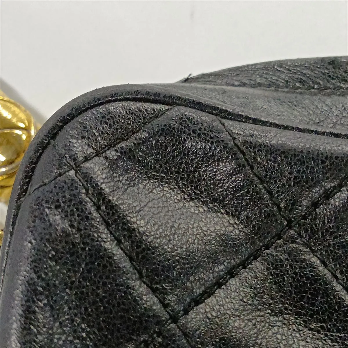 Matelassé Lambskin Chain Shoulder Bag with Fringe, Black with Gold Hardware, Item Number 1290836 (Serial Number 1), Aftermarket Repairs. — view 13