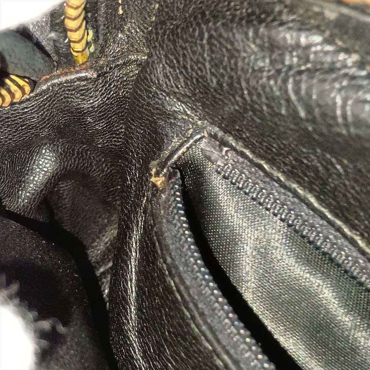 Matelassé Lambskin Chain Shoulder Bag with Fringe, Black with Gold Hardware, Item Number 1290836 (Serial Number 1), Aftermarket Repairs. — view 9