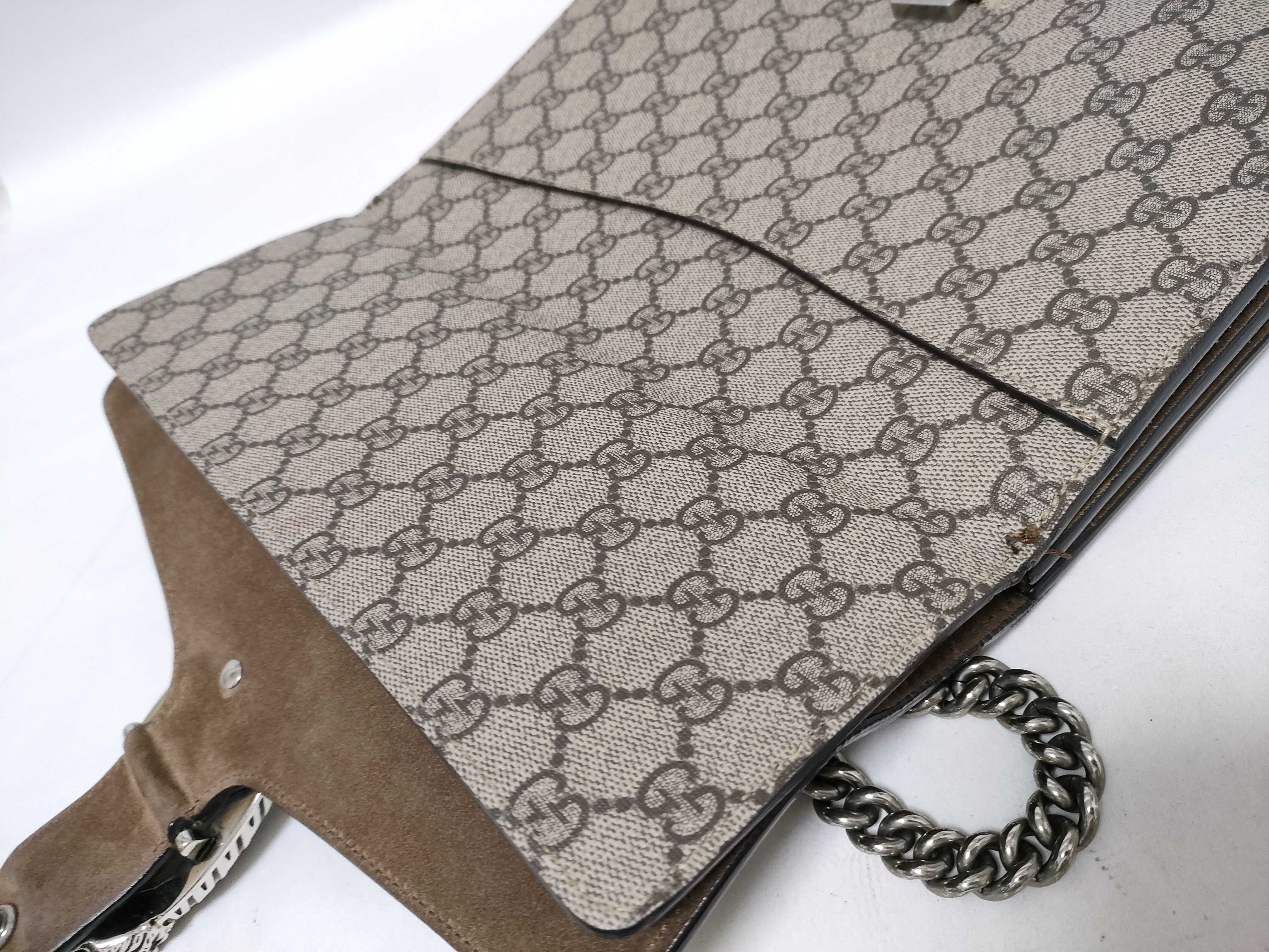 GG Supreme DU- GG Supreme Dionysus PVC x Suede Chain Shoulder Bag Brown 403348 Shoulder Bag — view 9