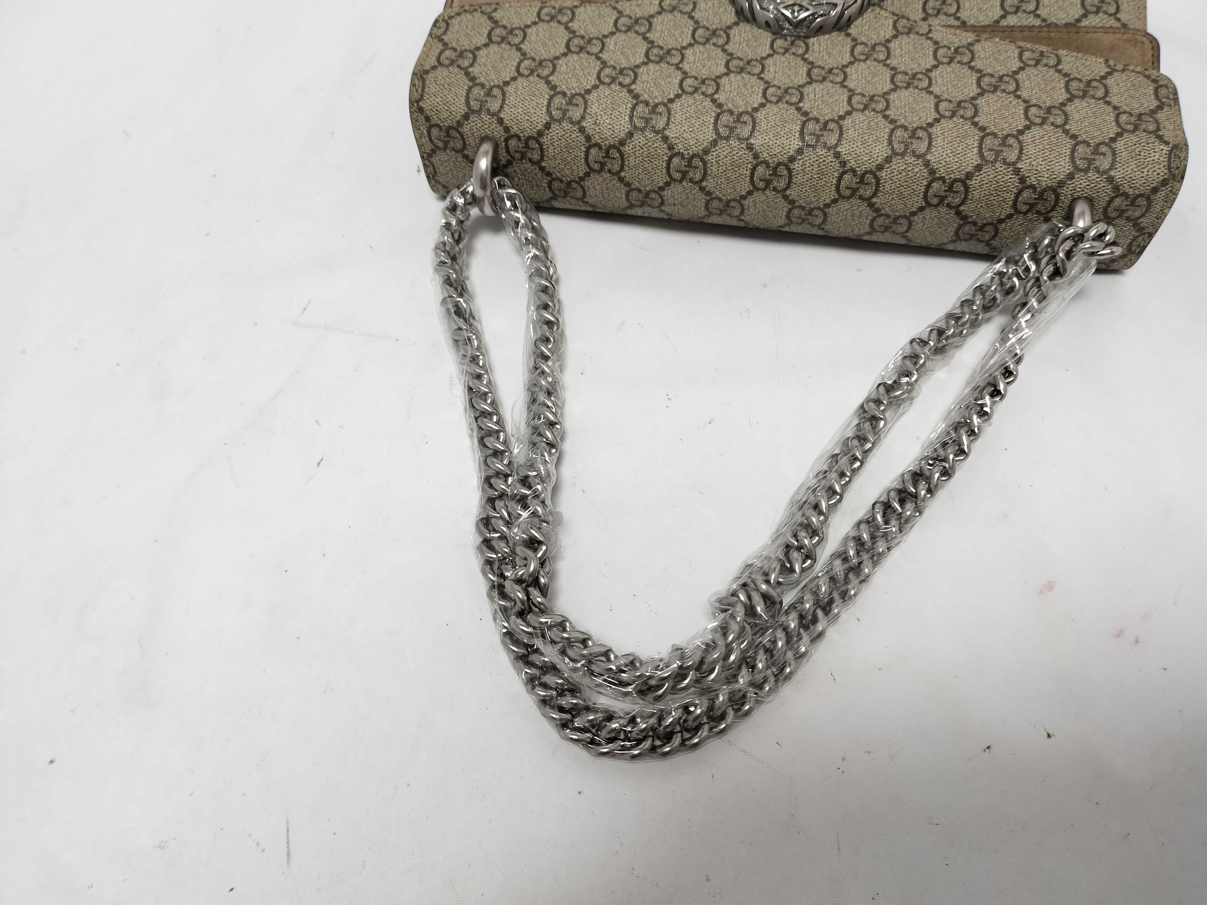 GG Supreme Gucci Dionysus Shoulder Bag — view 3