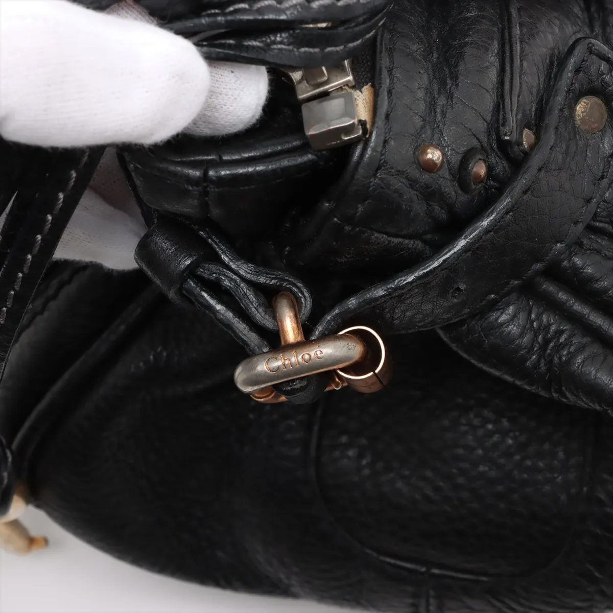 paddington leather handbag black — view 14