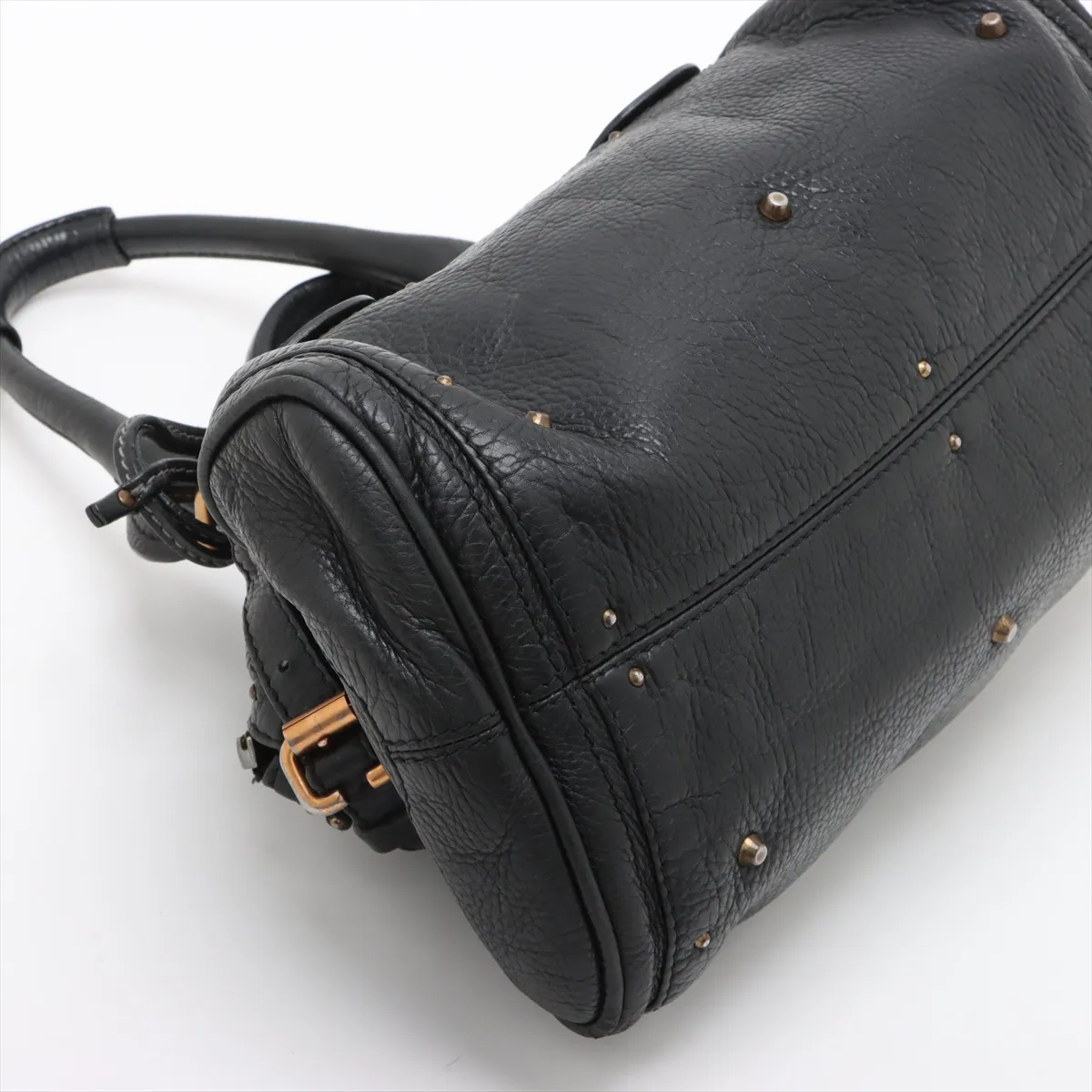 paddington leather handbag black — view 4