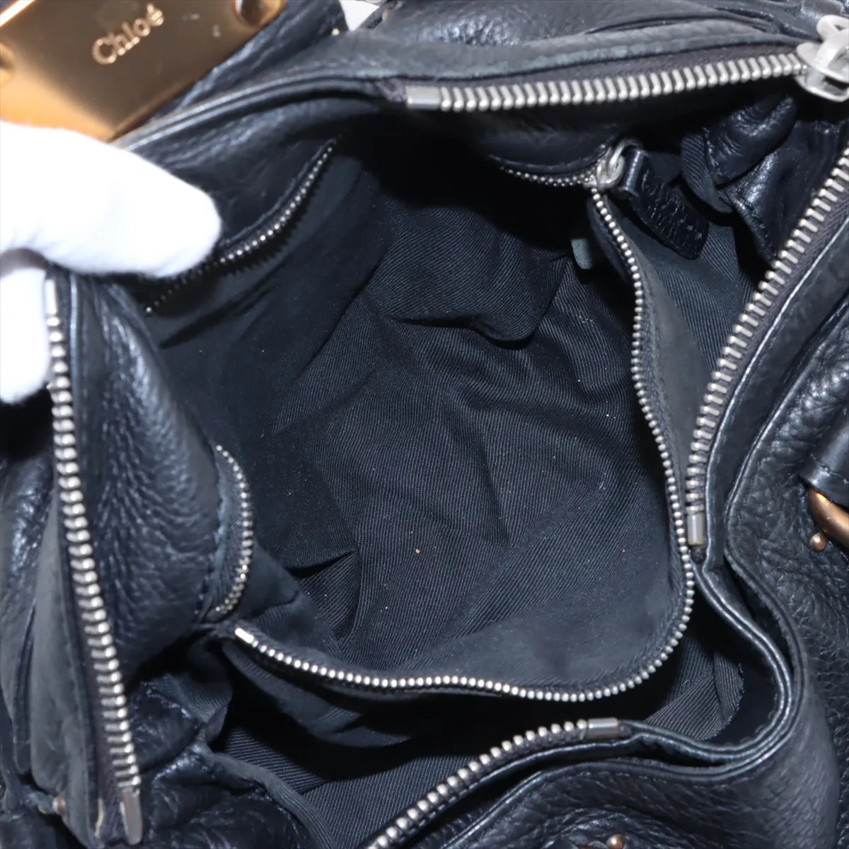 paddington leather handbag black — view 8