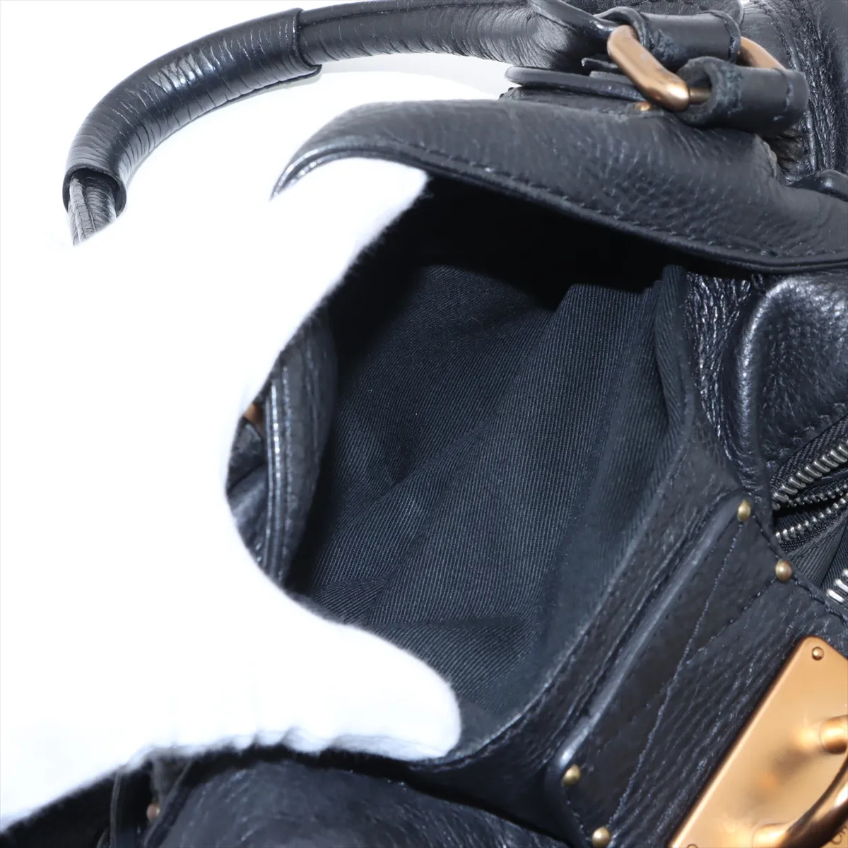 paddington leather handbag black — view 9