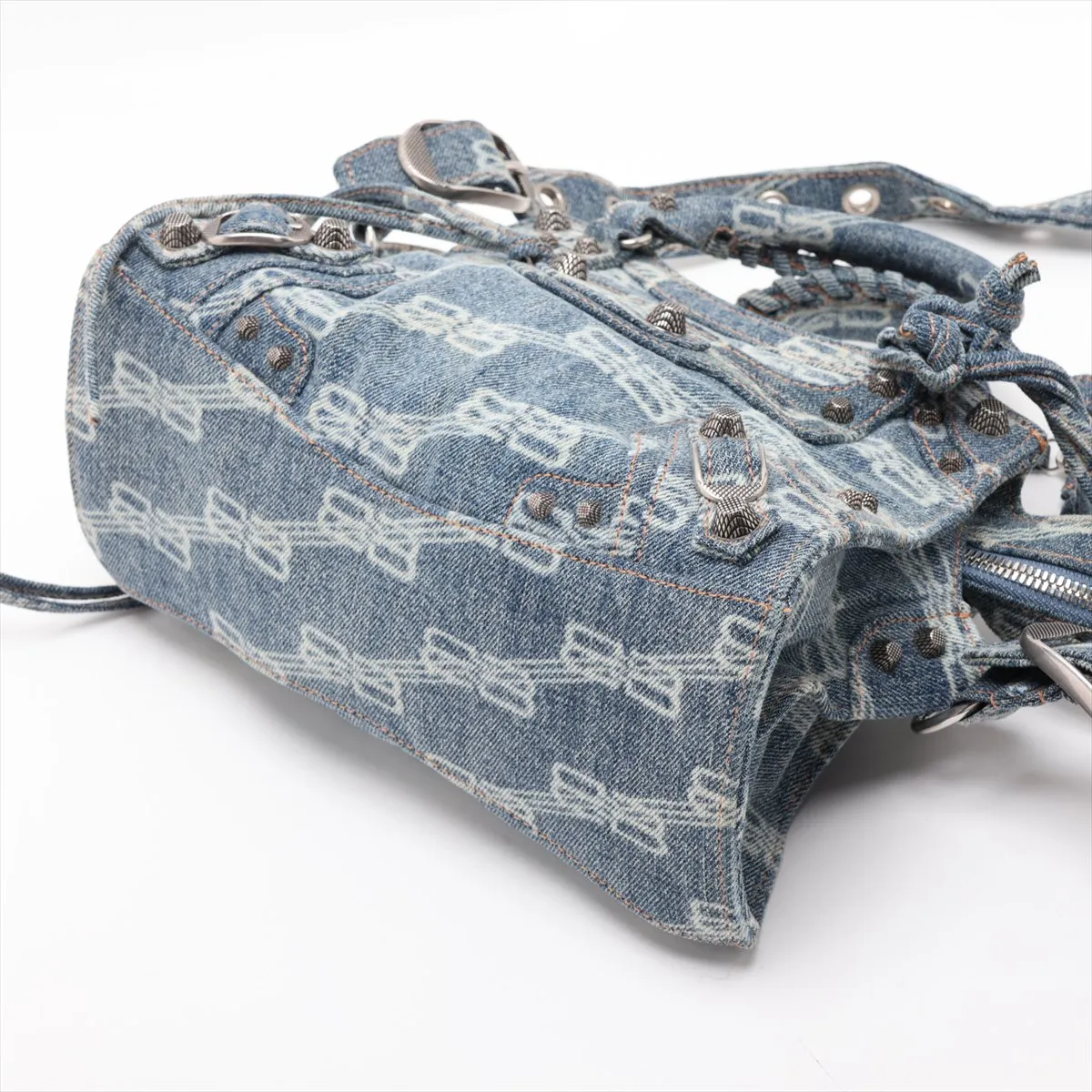 Neo Cagol XS Denim 2-Way Handbag, Blue, 700940 — view 3