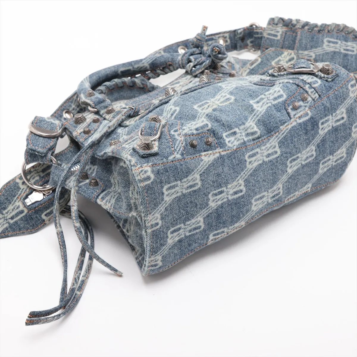 Neo Cagol XS Denim 2-Way Handbag, Blue, 700940 — view 4