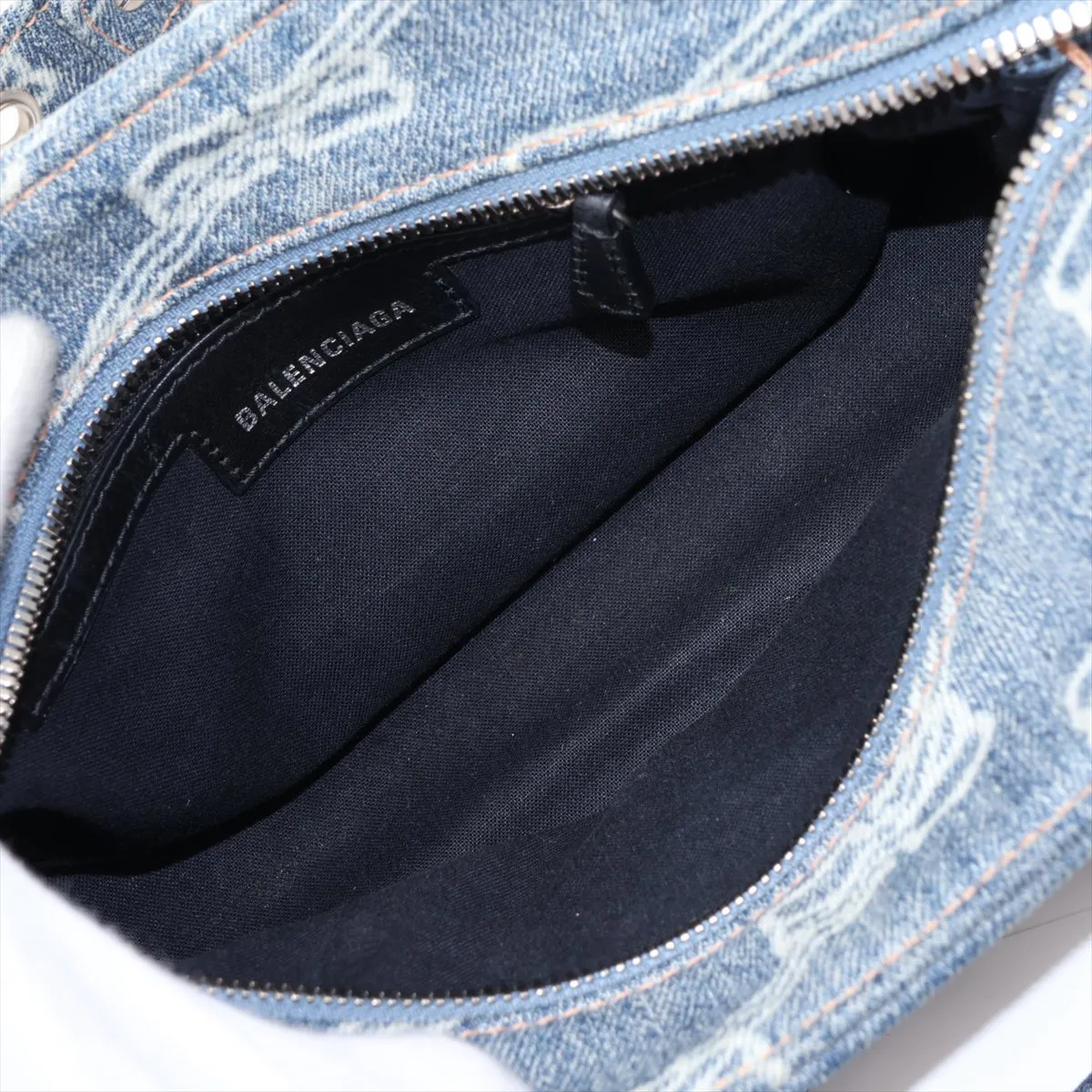Neo Cagol XS Denim 2-Way Handbag, Blue, 700940 — view 9
