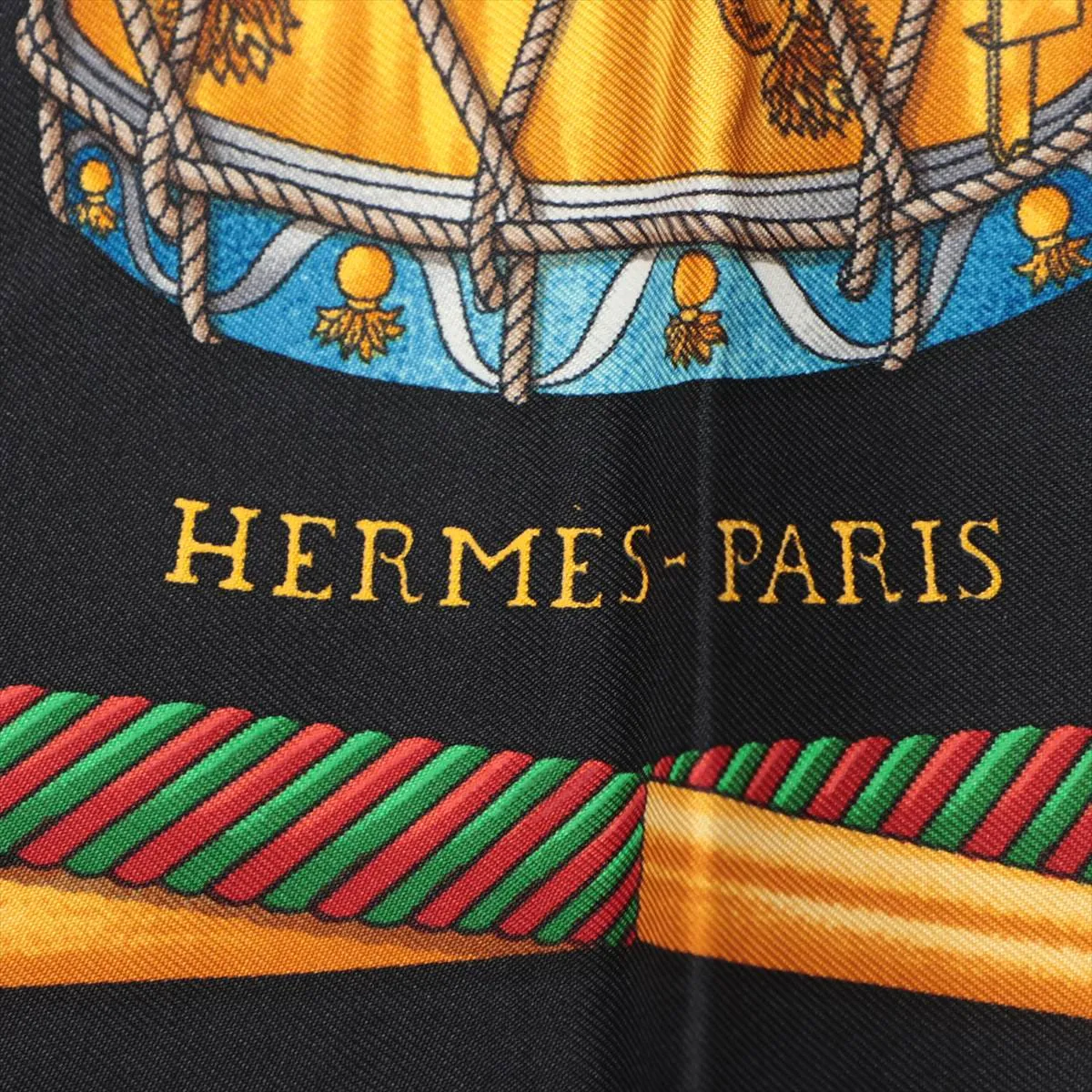 Carre 90 LES TAMBOURS Taiko Shoes Silk Black — view 6