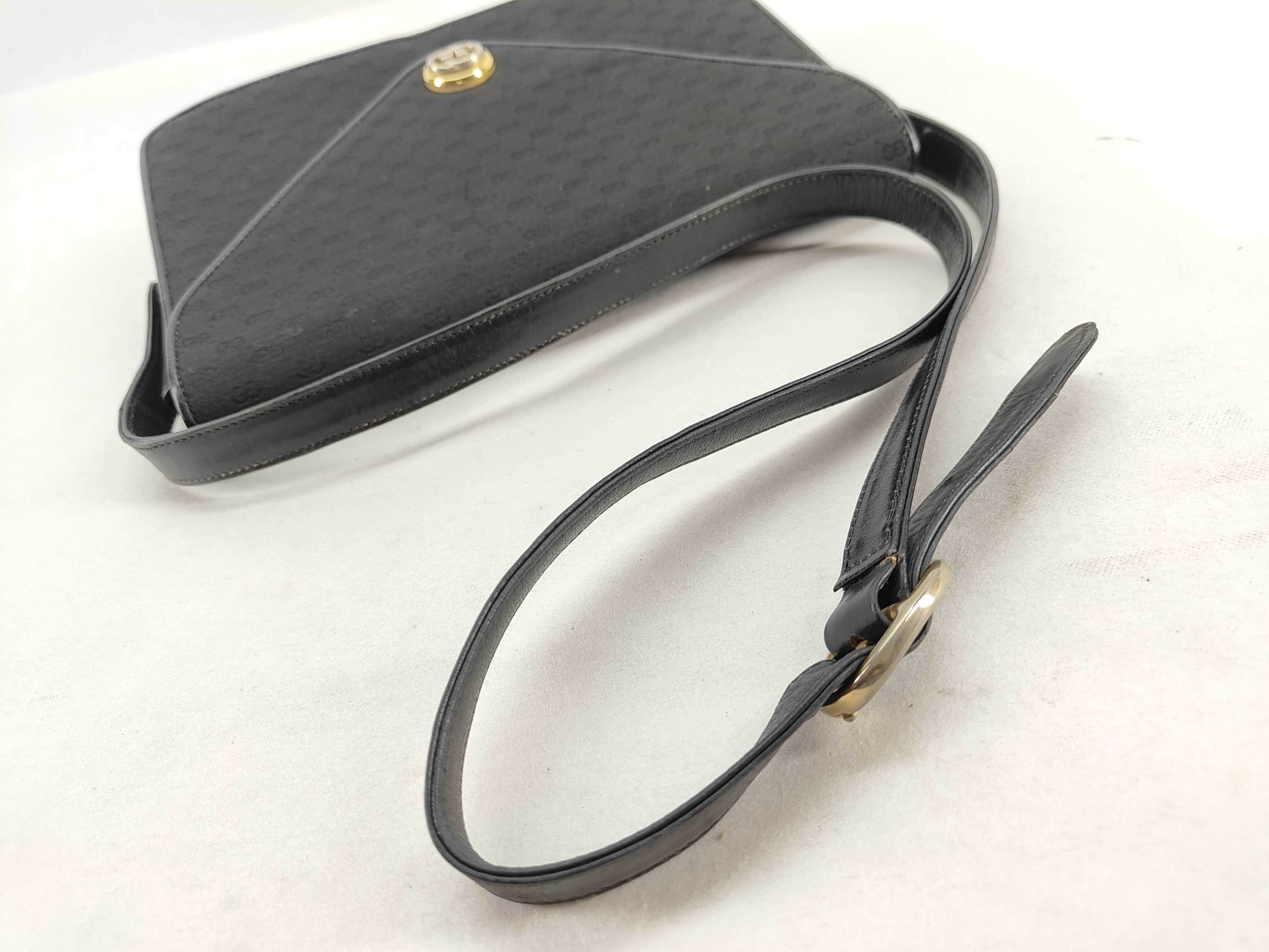 Shoulder Bag, Micro GG Canvas Leather, Black Shoulder Bag — view 4