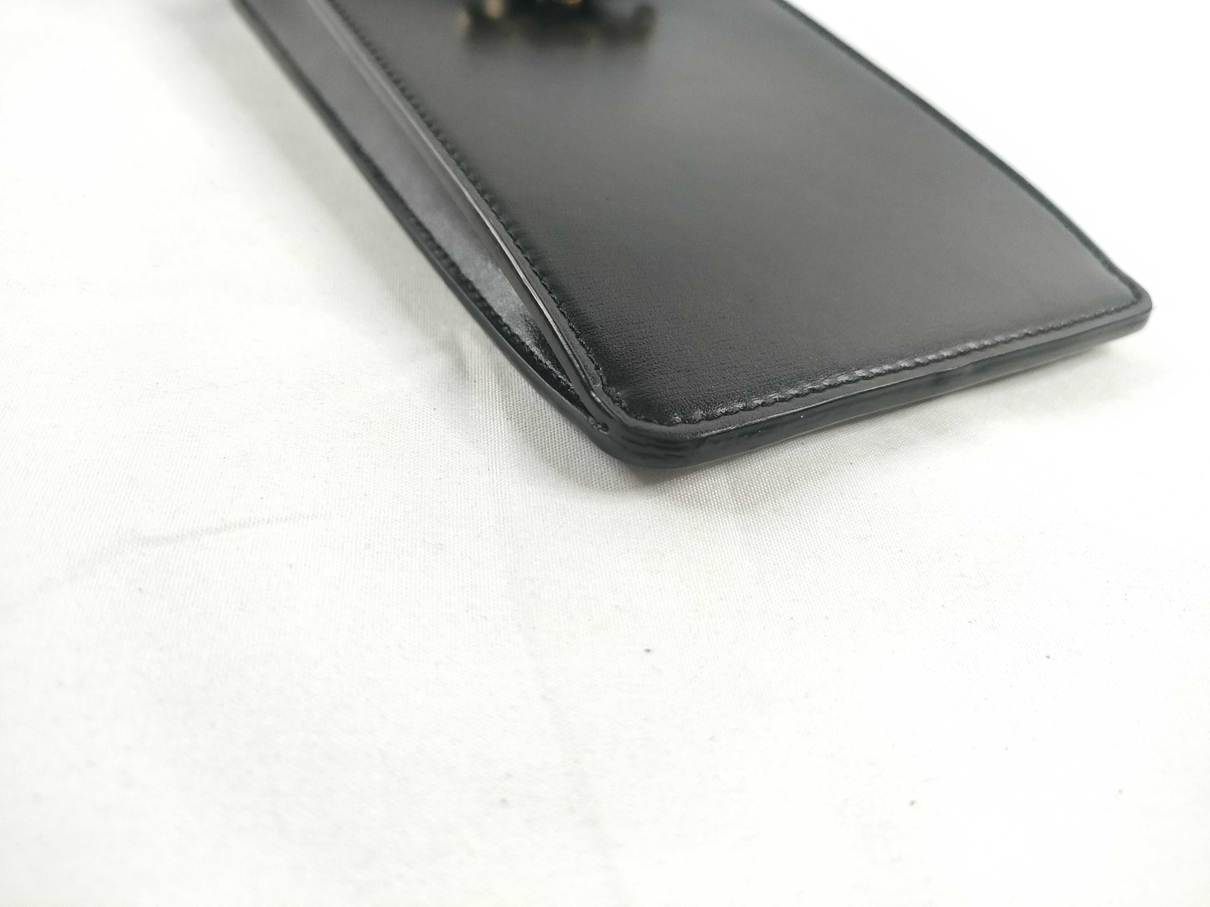 Triomphe Phone Pouch Leather Chain Shoulder Bag Black Shoulder Bag — view 3