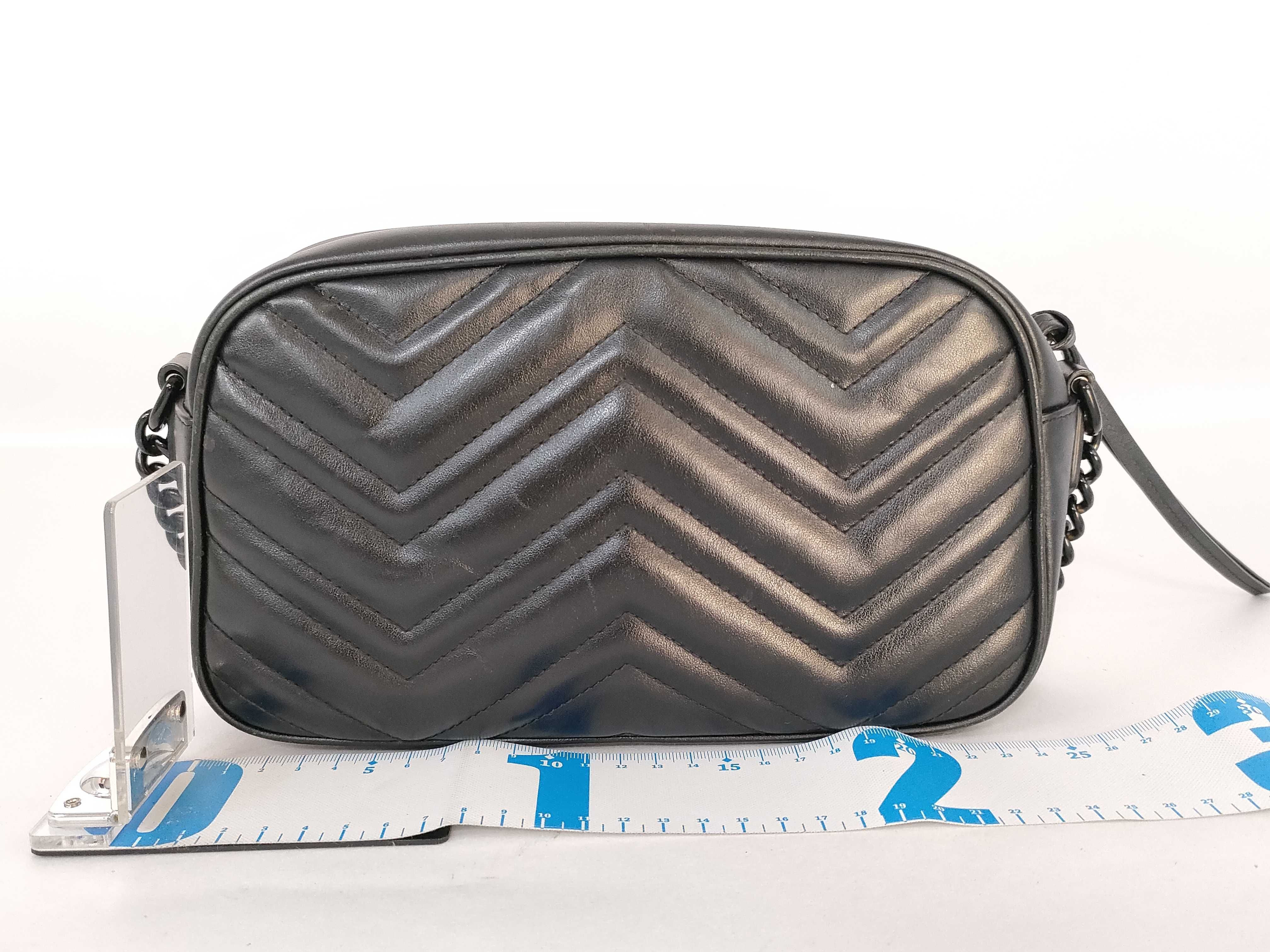 GG Marmont Quilted Camera Bag Shoulder Bag Black Shoulder Bag — view 2