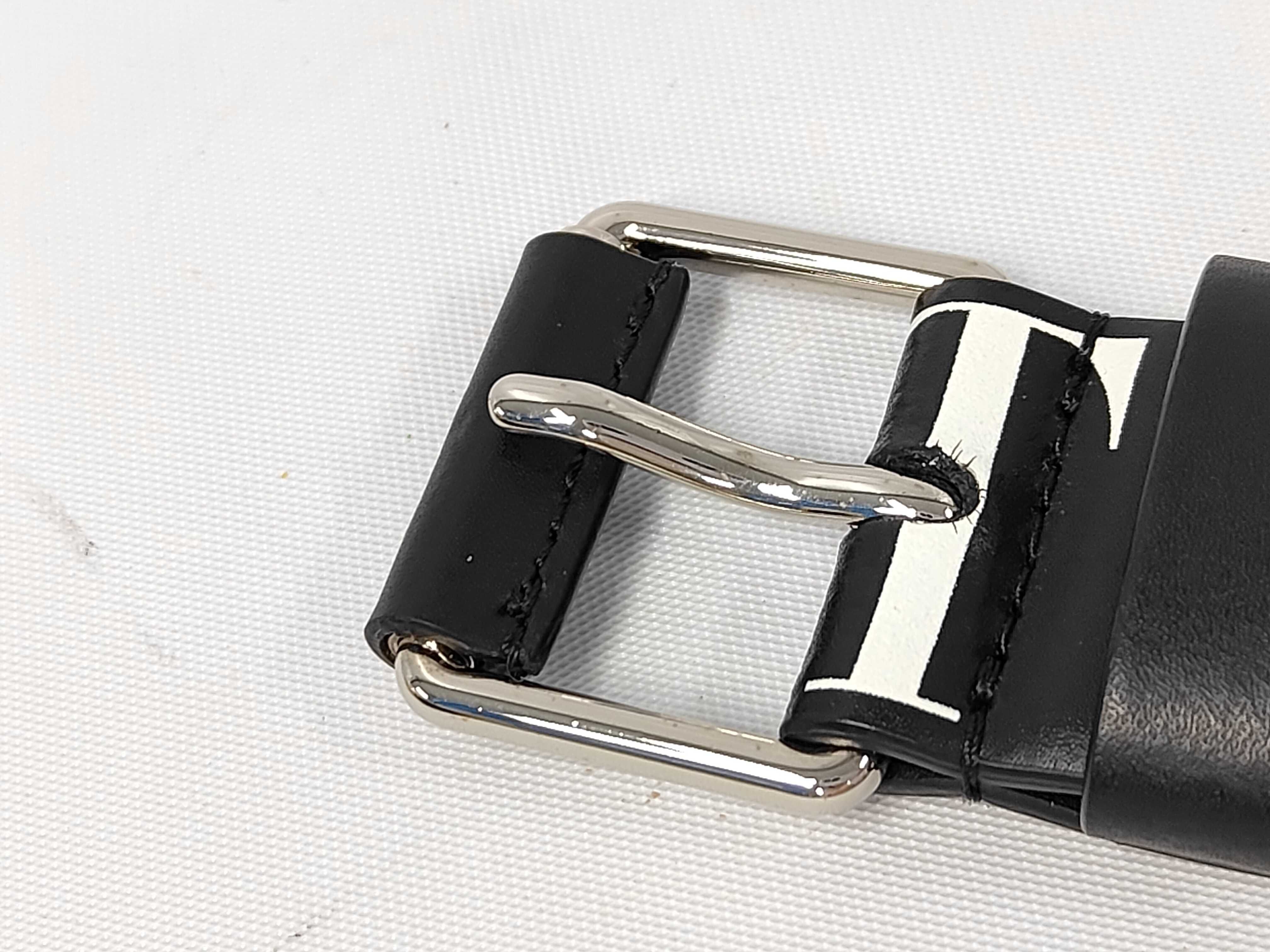 VLTN logo belt, leather belt, WY2T0S32GTC. Accessories: Box, dust bag. — view 3