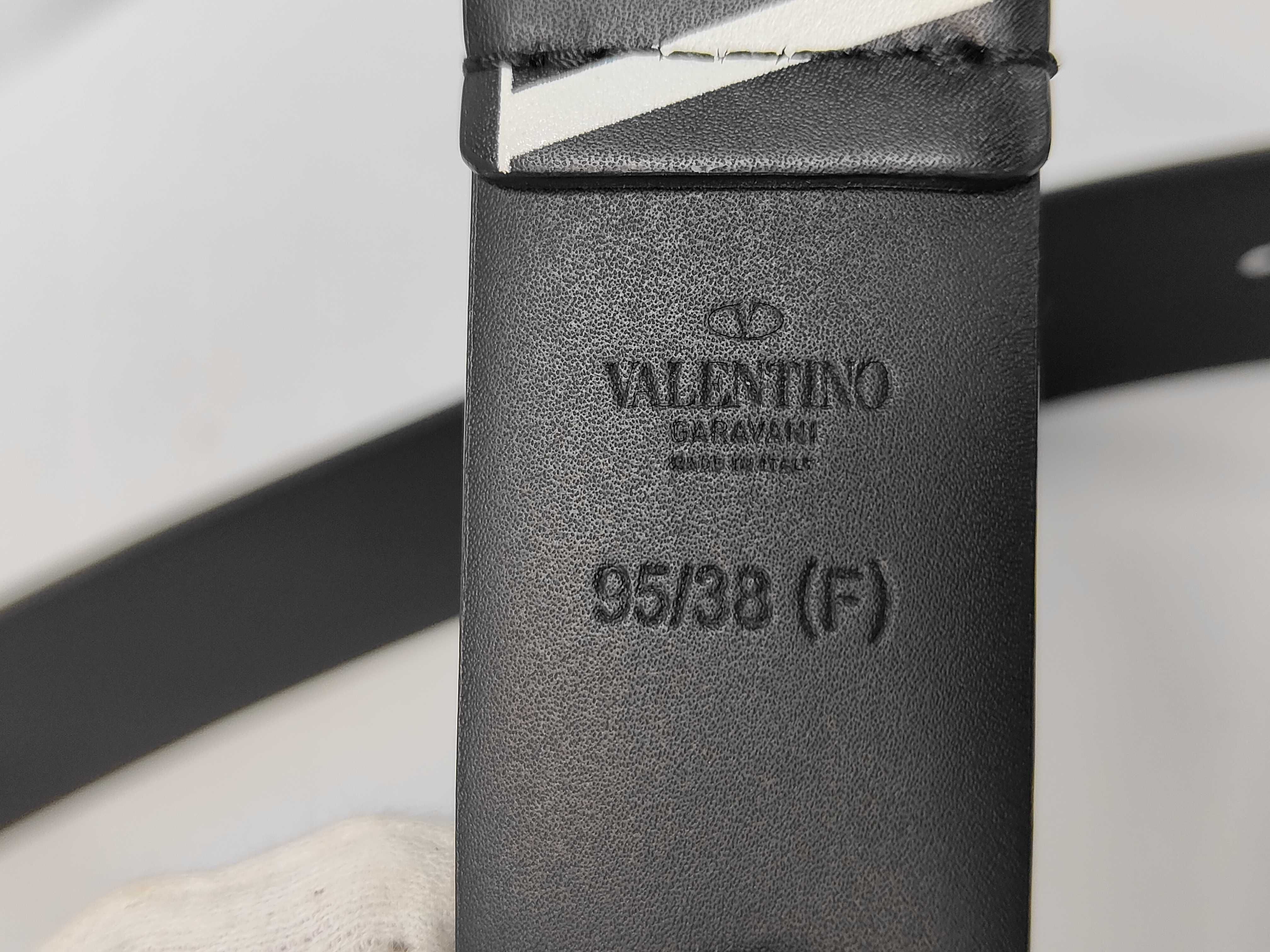 VLTN logo belt, leather belt, WY2T0S32GTC. Accessories: Box, dust bag. — view 6