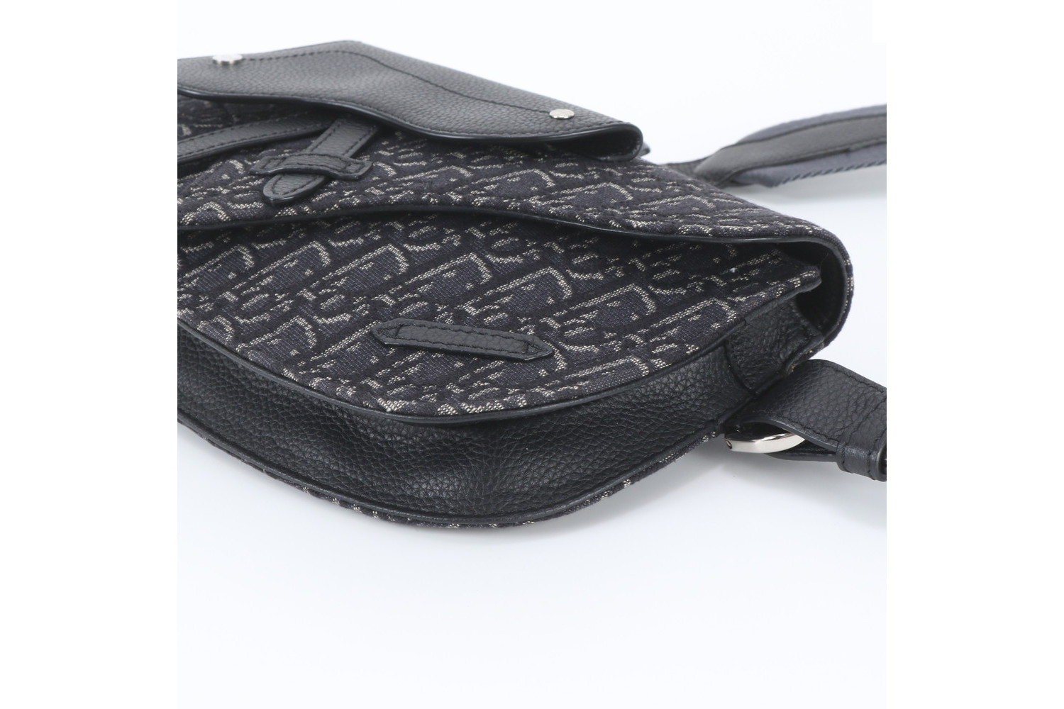 Oblique saddle leather shoulder bag, crossbody bag — view 5