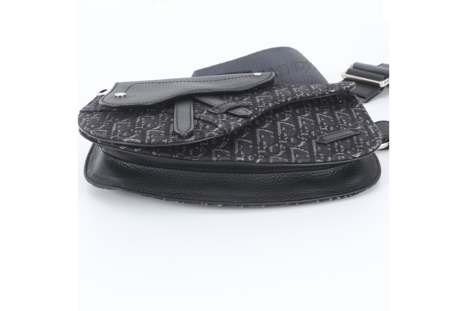 Oblique saddle leather shoulder bag, crossbody bag — view 7