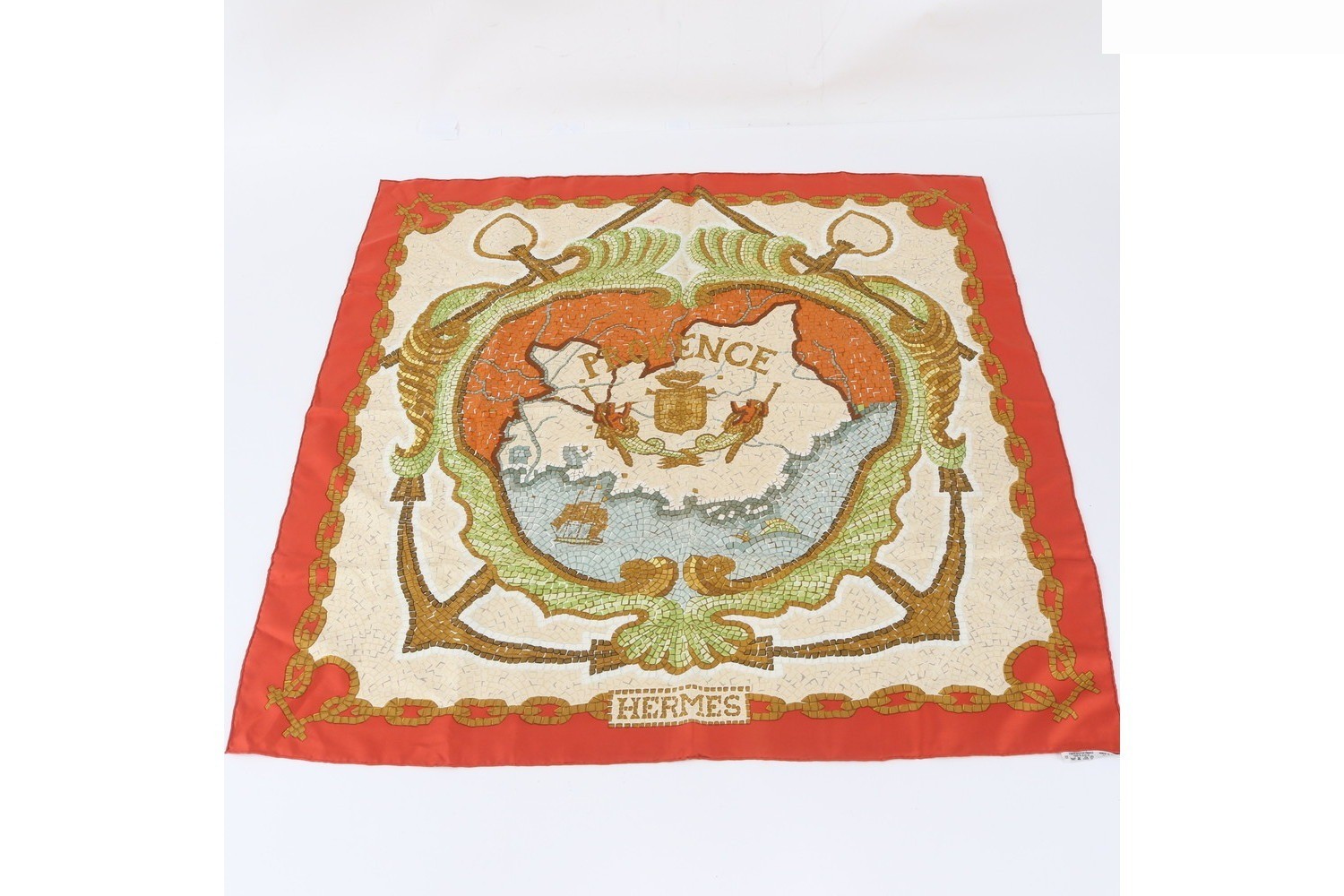 Tag attached Carre 90 Provence 100% Silk Scarf