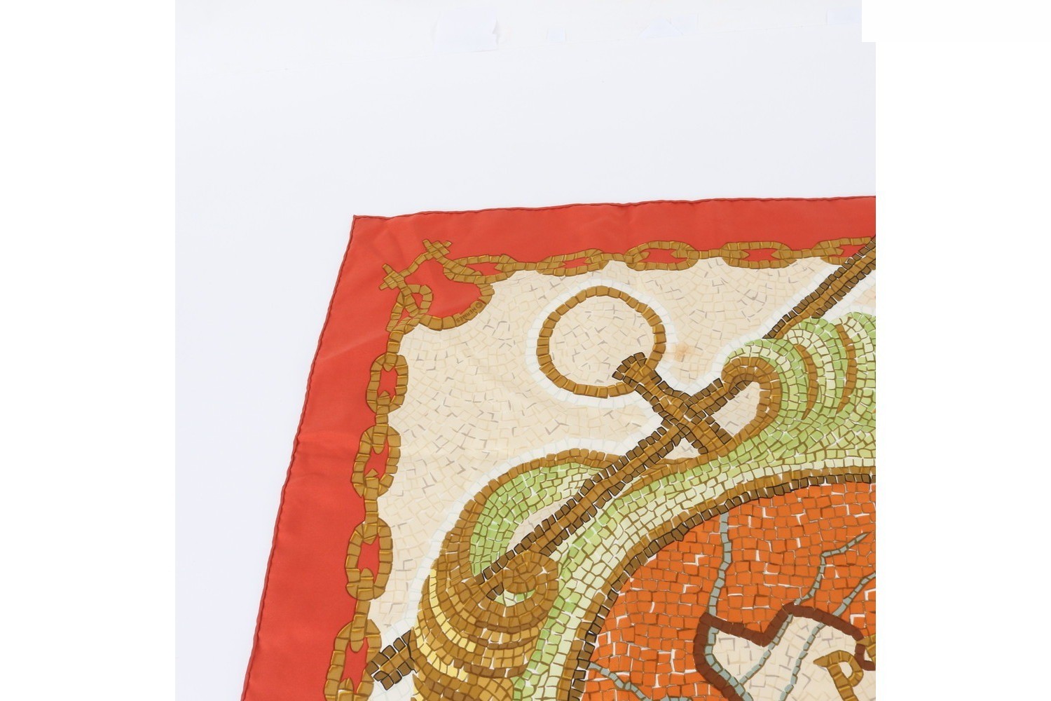 Tag attached Carre 90 Provence 100% Silk Scarf — view 2