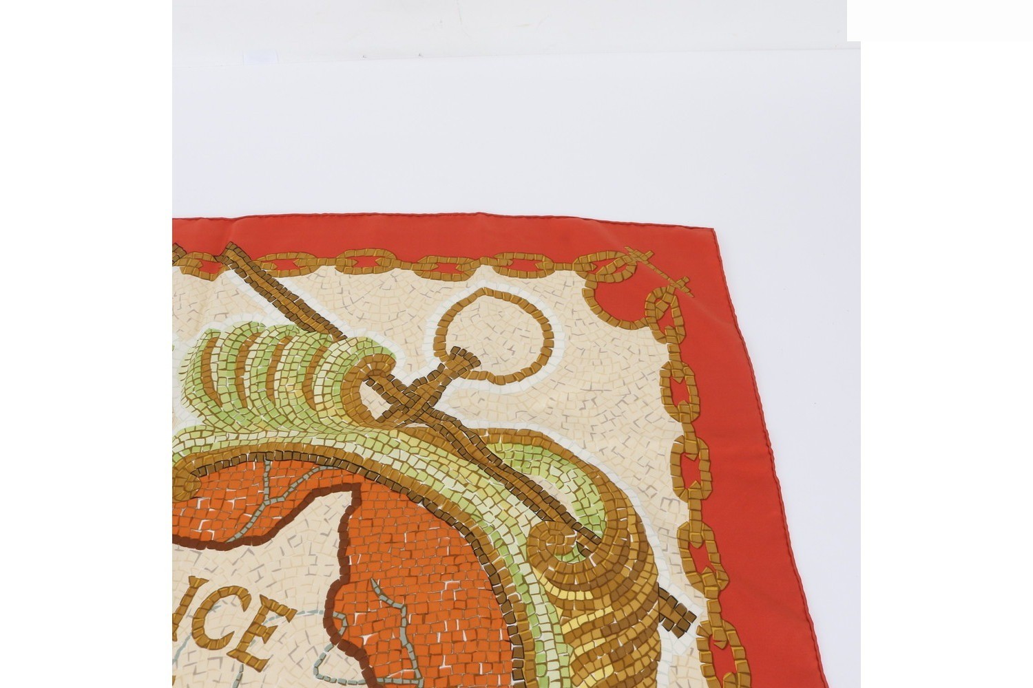 Tag attached Carre 90 Provence 100% Silk Scarf — view 3