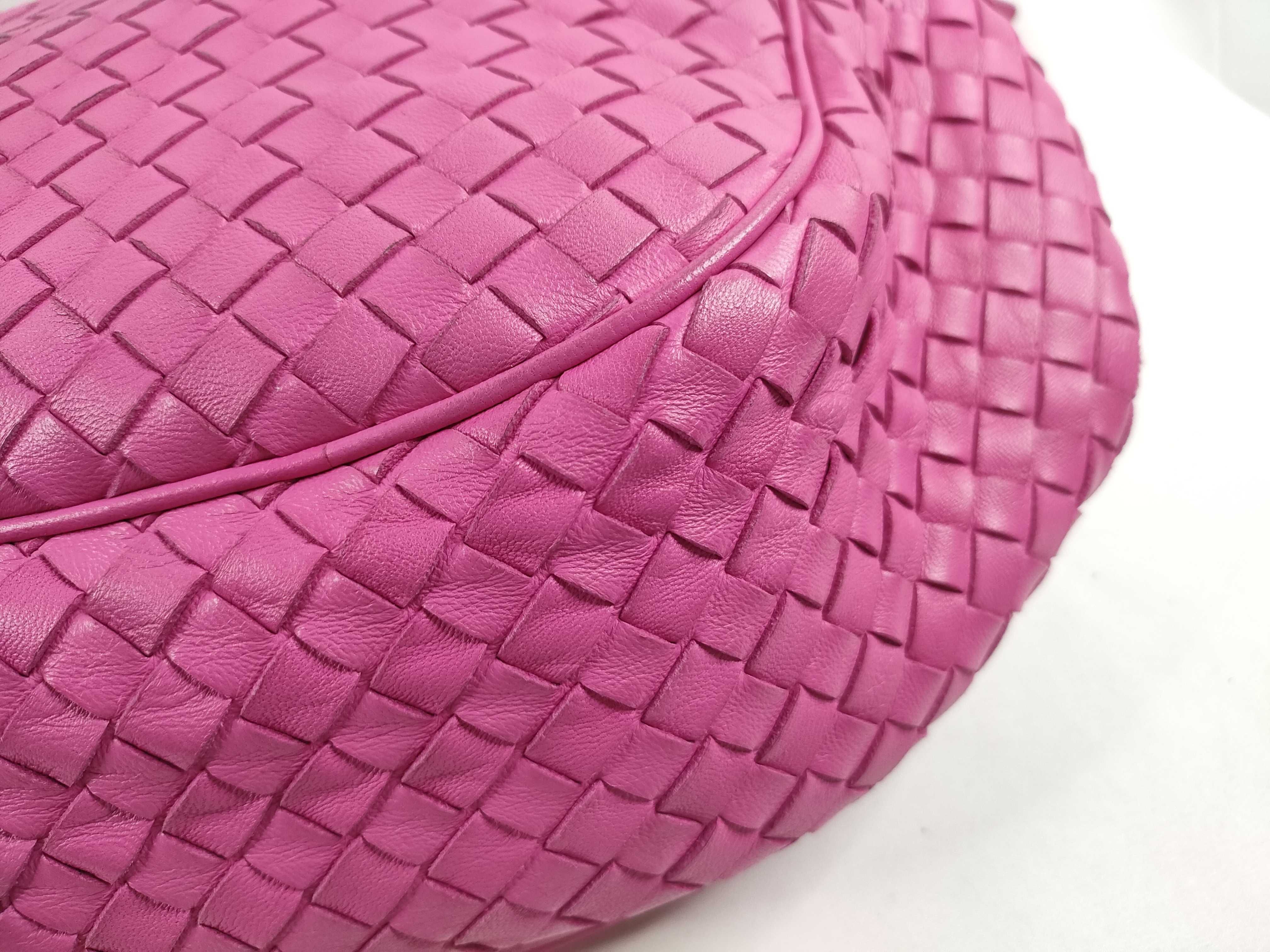 Intrecciato Leather Shoulder Bag Pink Shoulder Bag — view 5