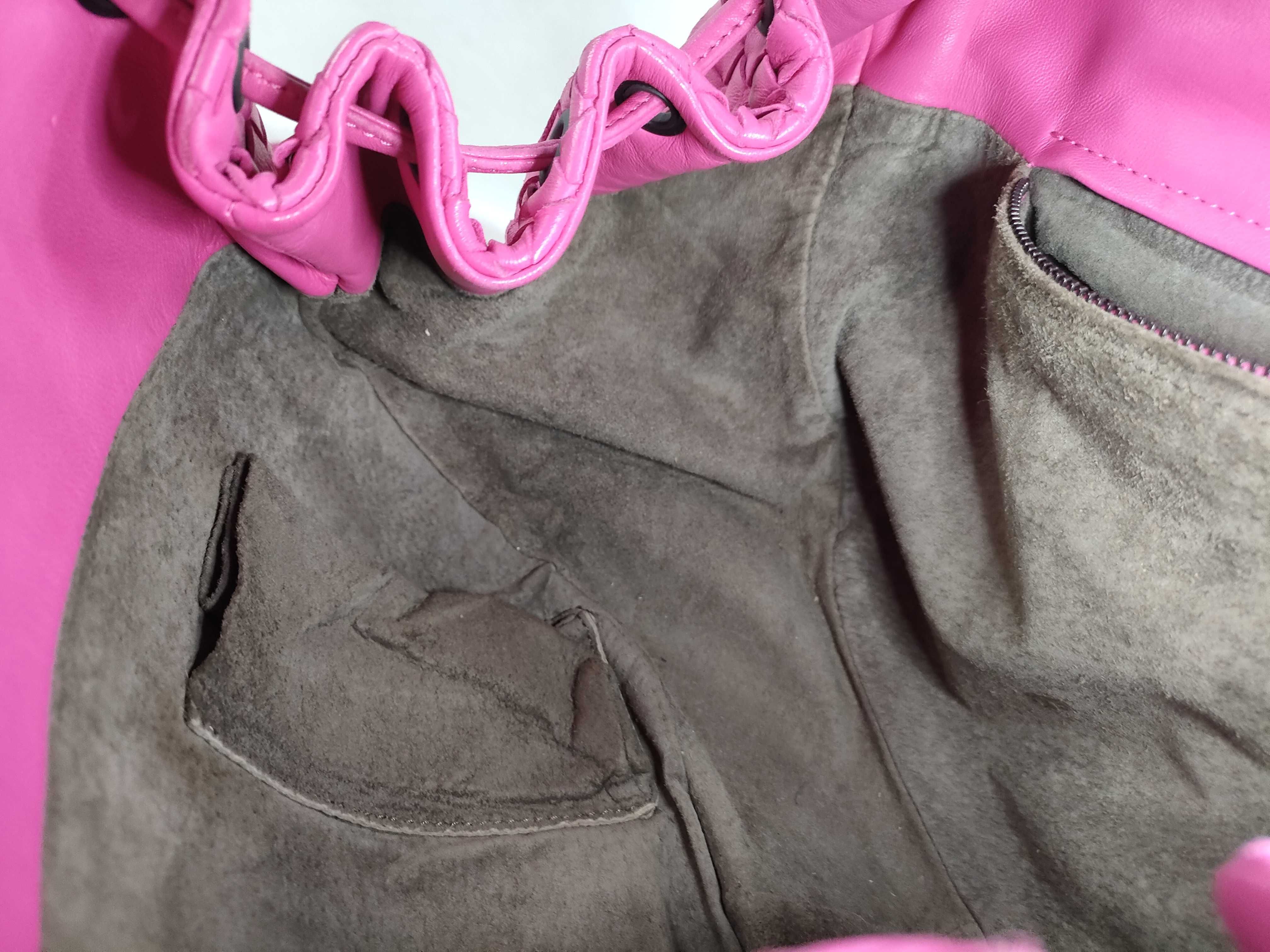 Intrecciato Leather Shoulder Bag Pink Shoulder Bag — view 10