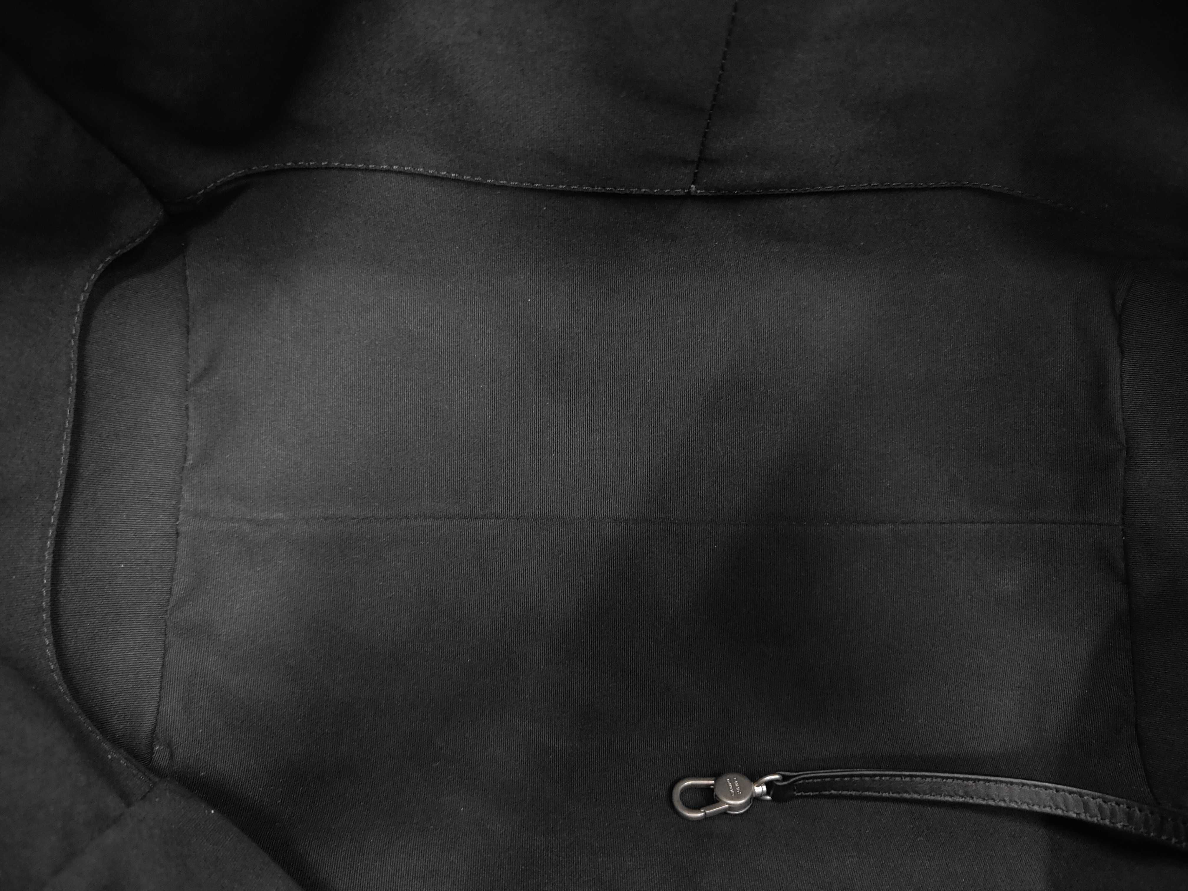 Deauville 2-Way Tote Bag/Handbag, Black Leather x Canvas, A66941, Serial Plate Tote Bag — view 8